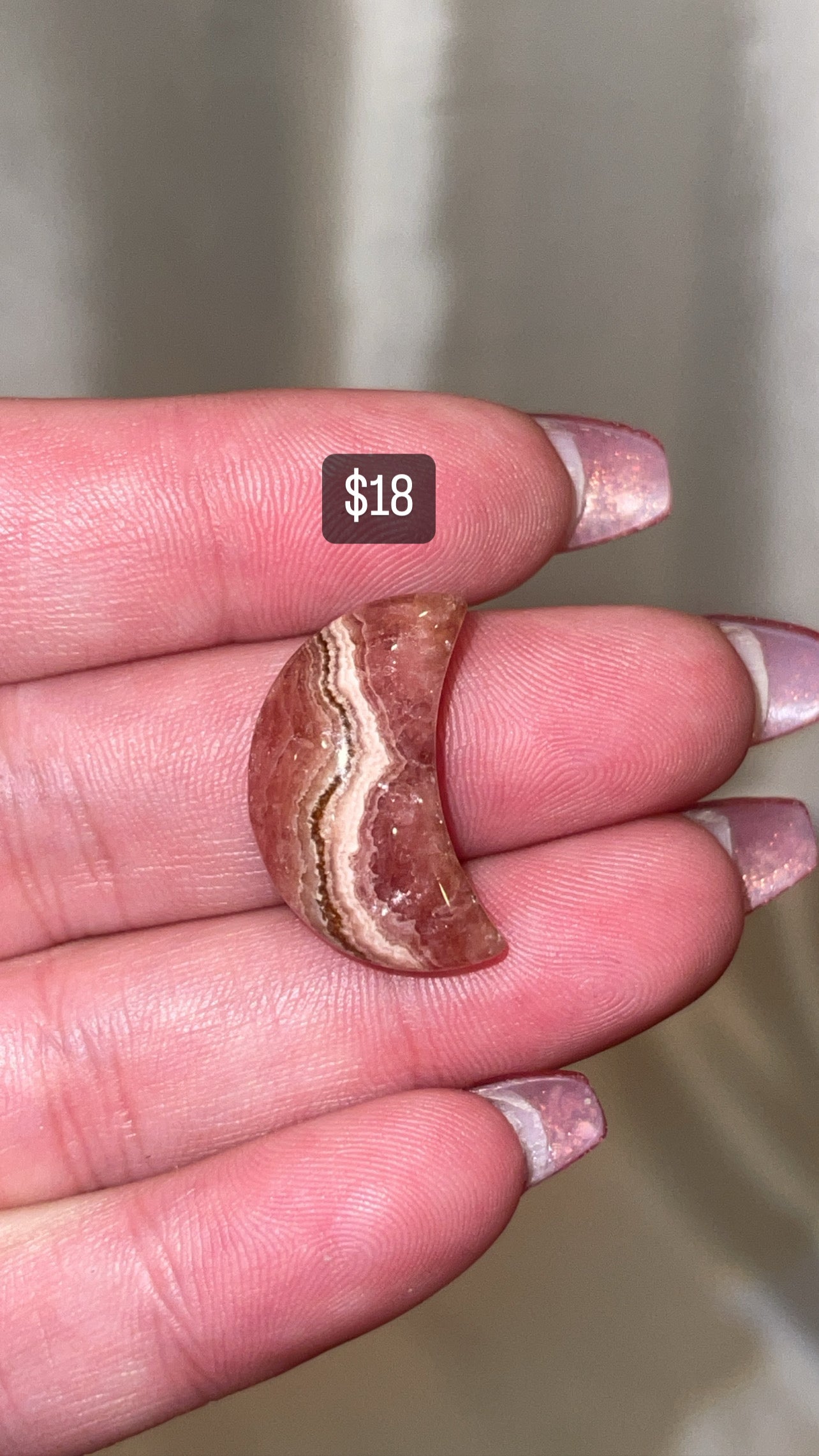 Rhodochrosite Small Moon (Choose Your Own)
