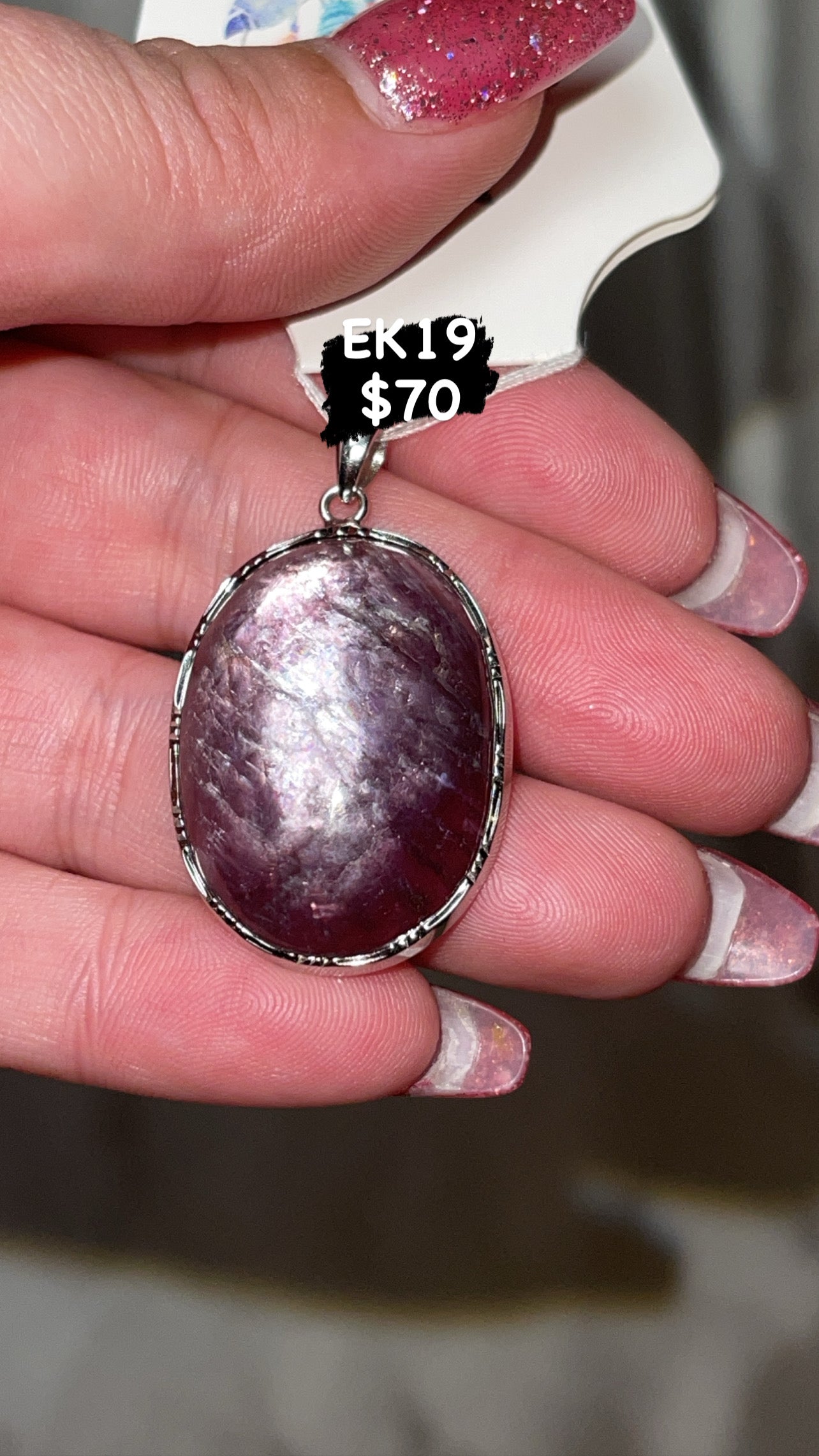 Gem Lepidolite Pendant (Choose Your Own!)