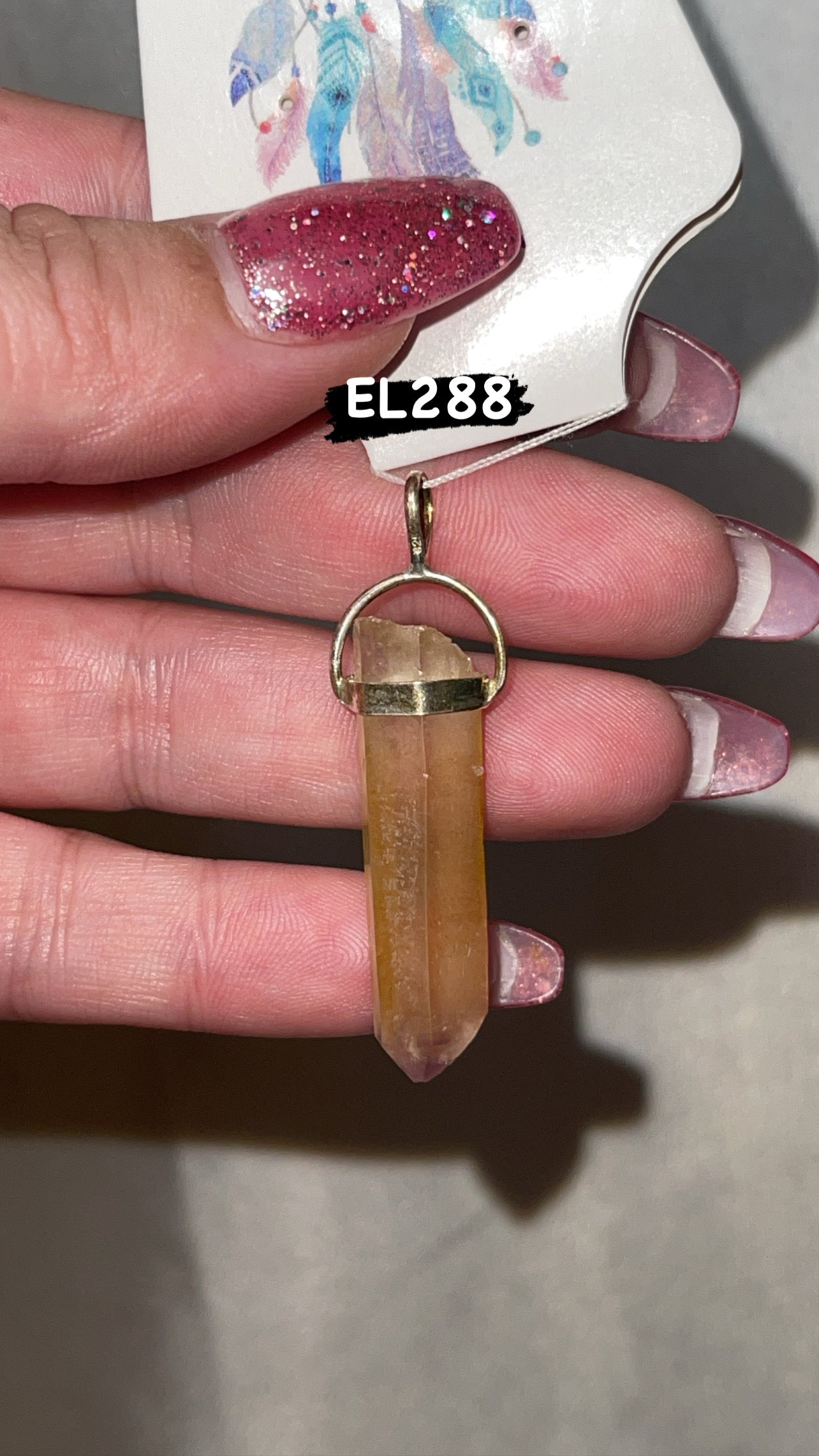 Golden Amethyst Point 925 Pendant (Choose Your Own!)