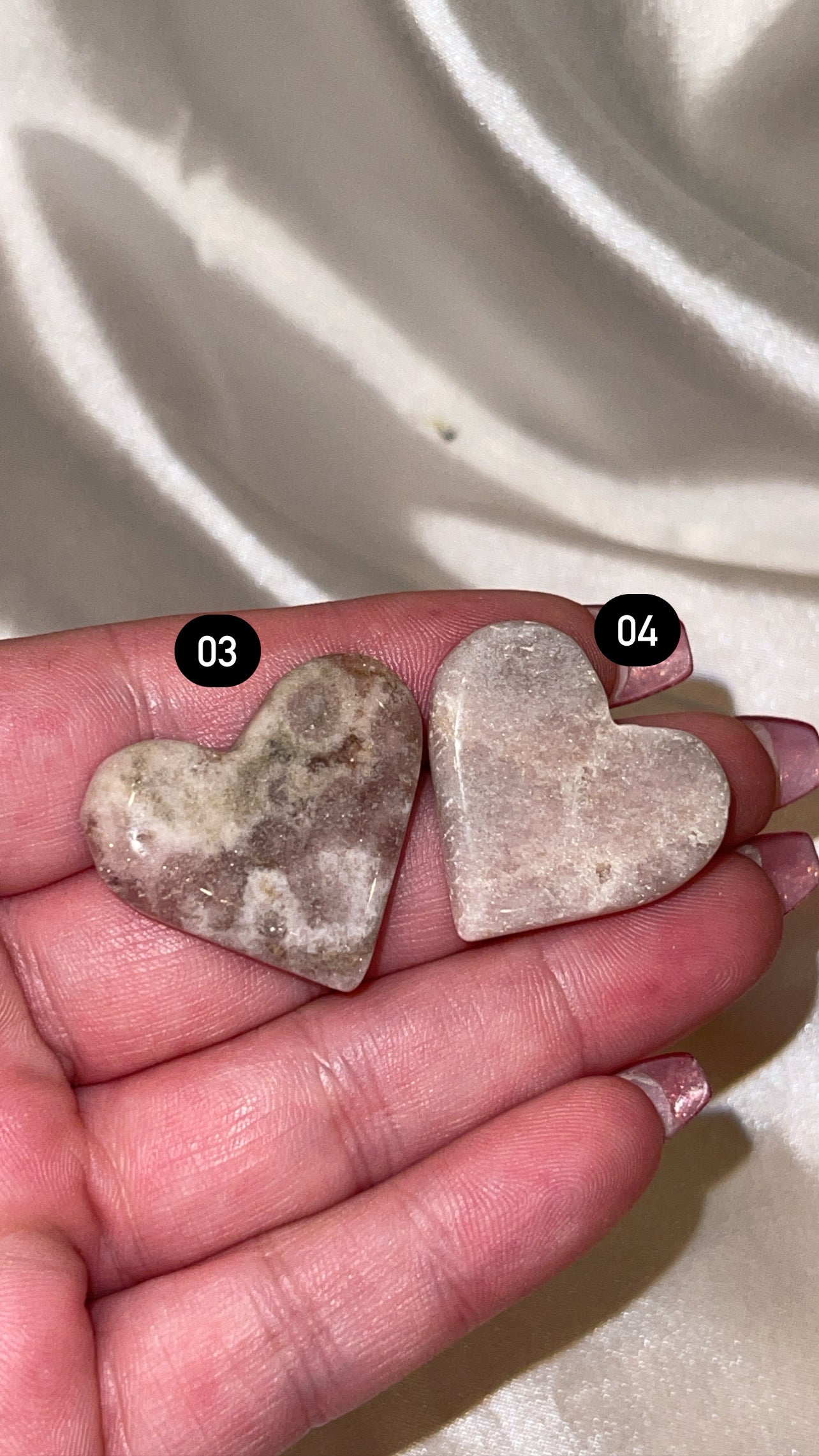 Pink Amethyst Small Heart (Choose Your Own)