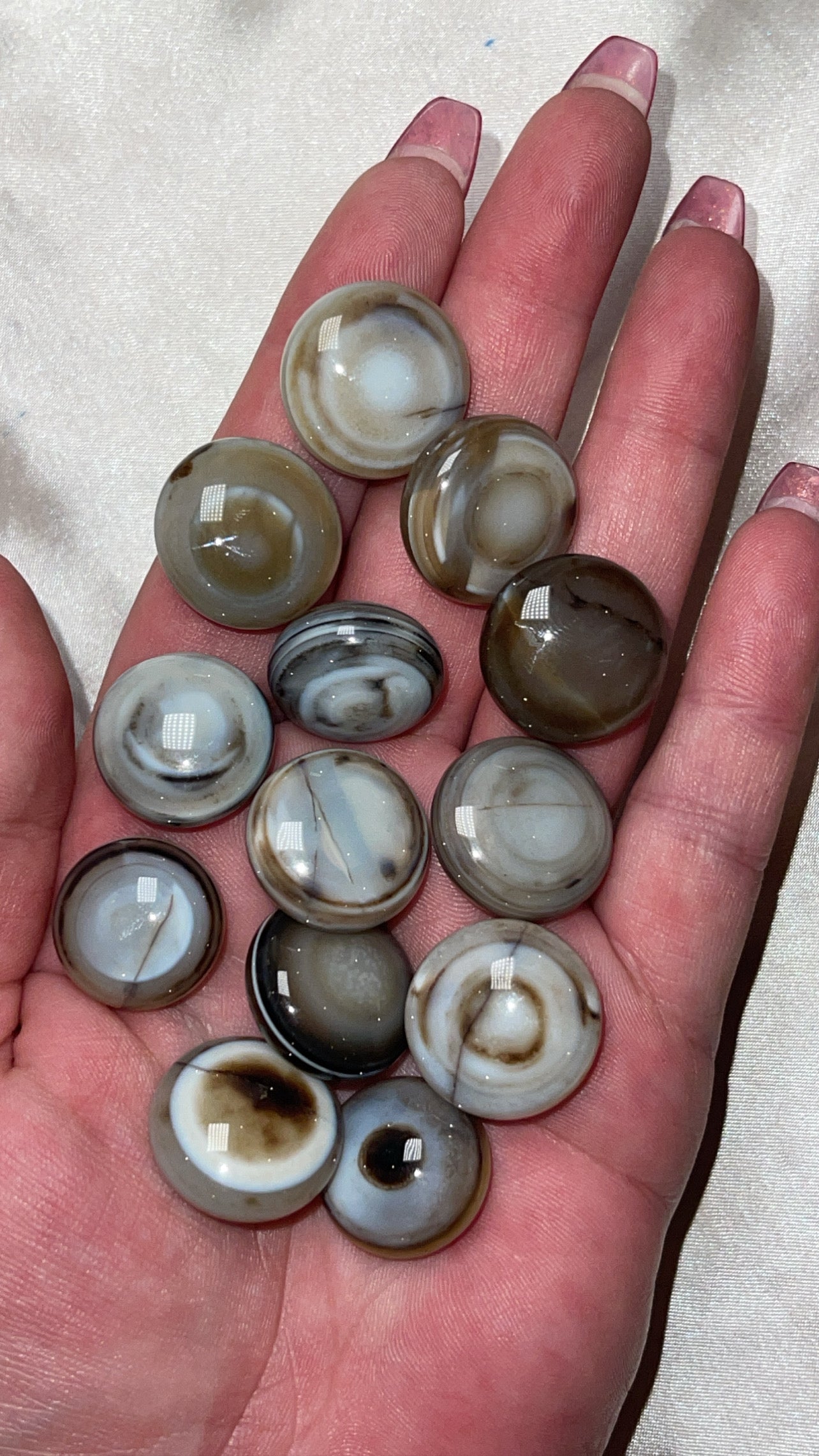 Black Agate Mini Hexagon/Circle