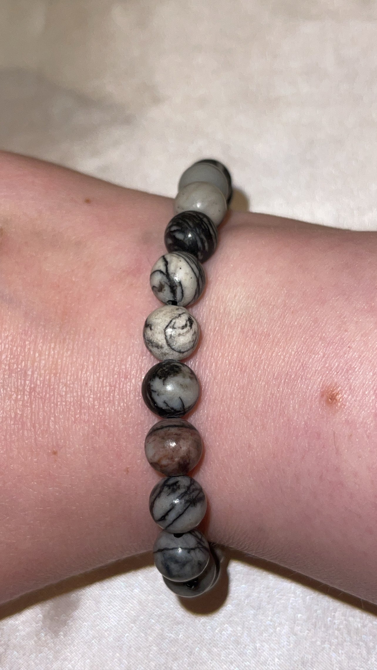 Spiderweb Jasper Bracelet 8mm