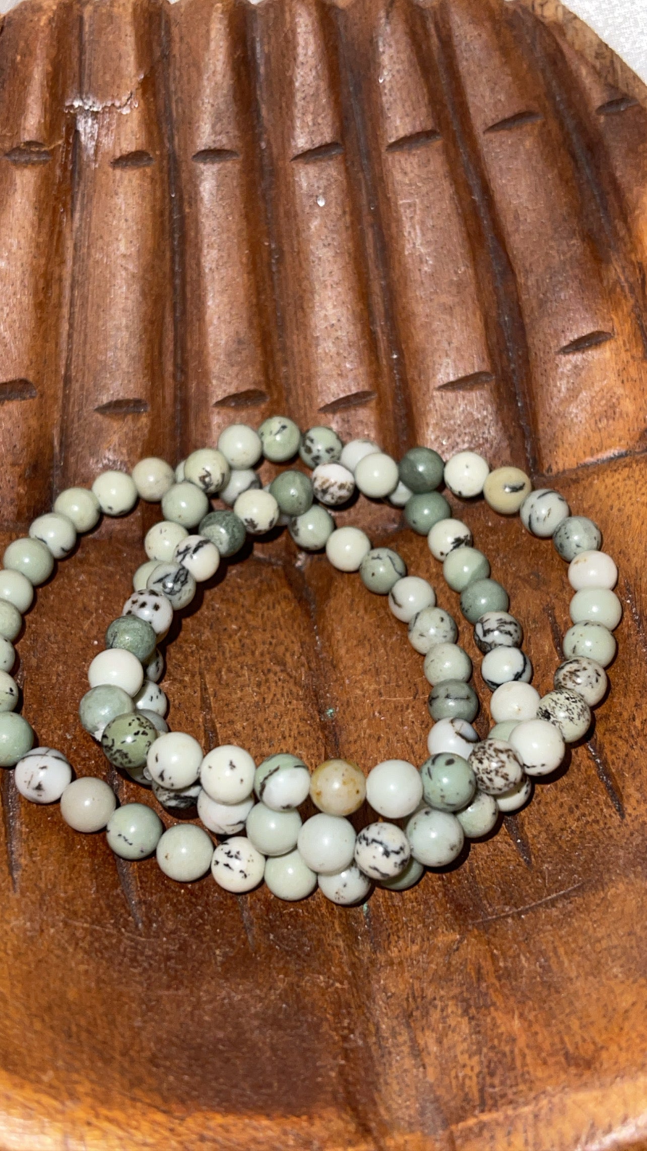 Dendritic Jade Bracelet 6mm