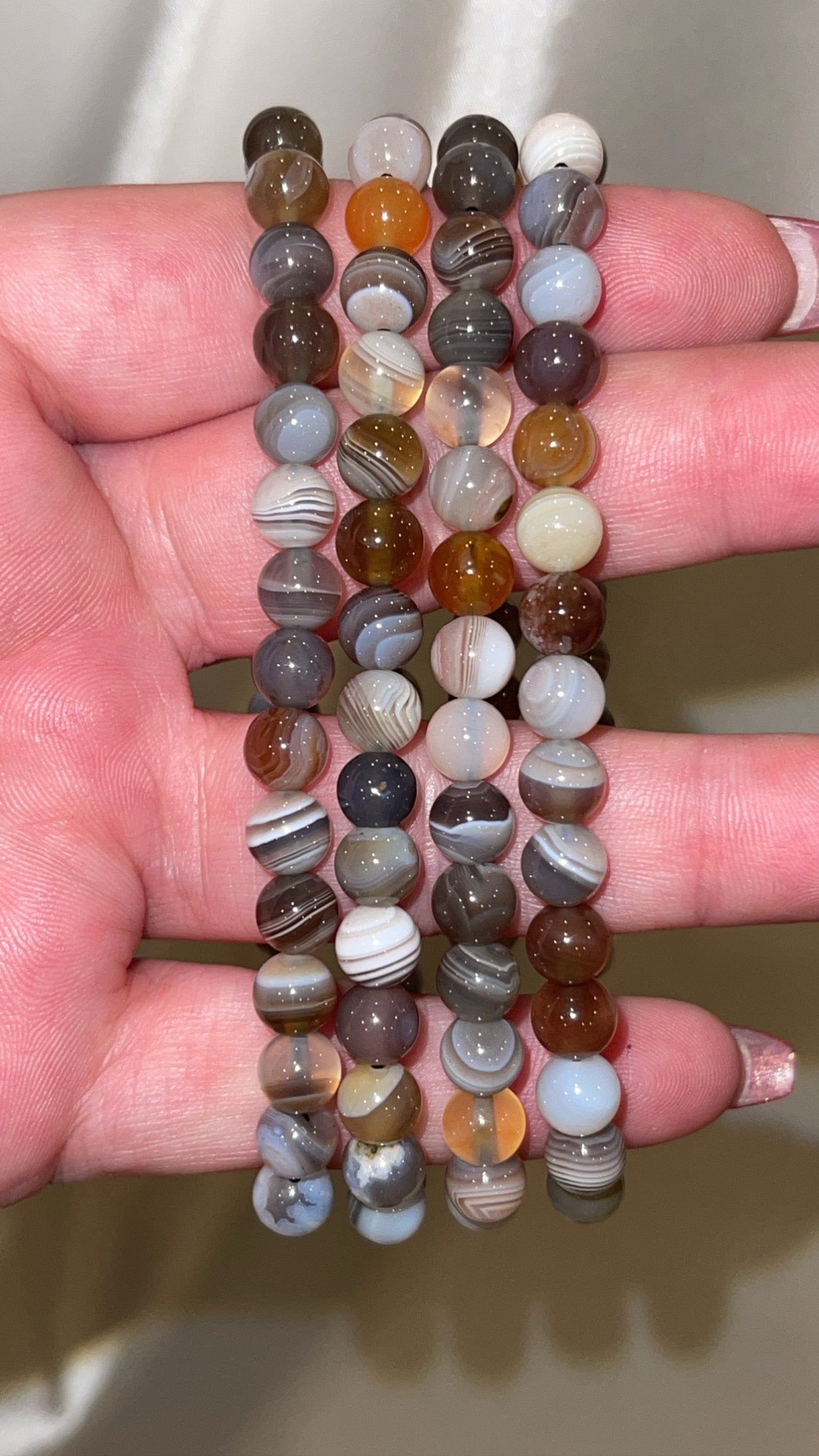 Botswana Agate Bracelet 6mm/8mm
