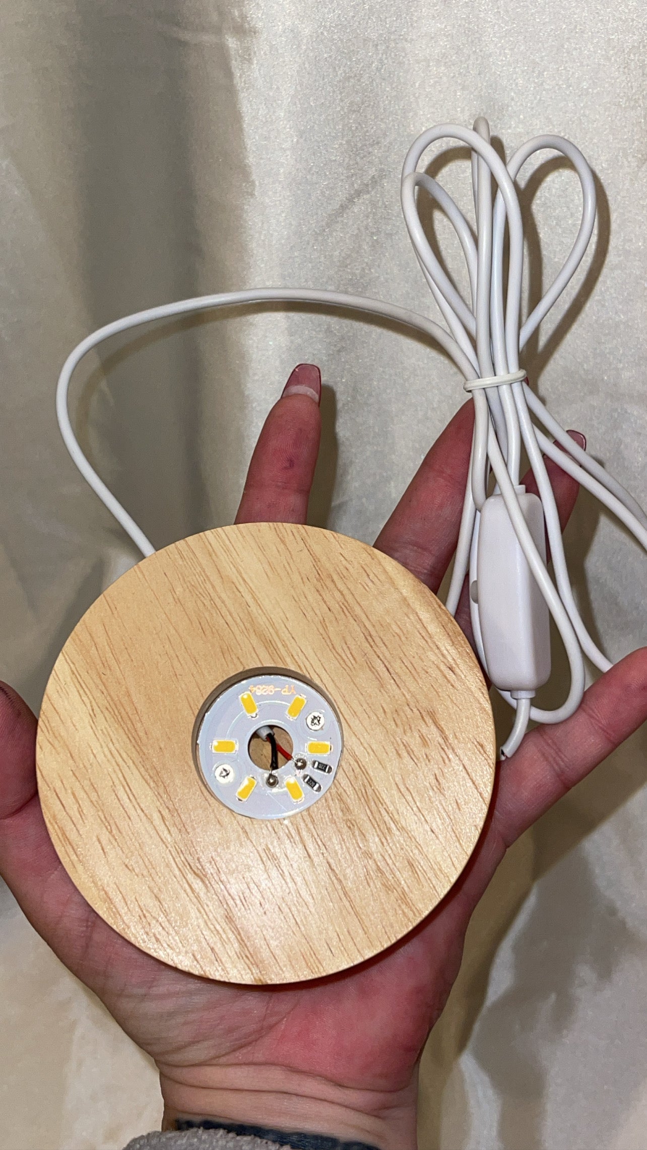 Wood Sphere Stand Light Base