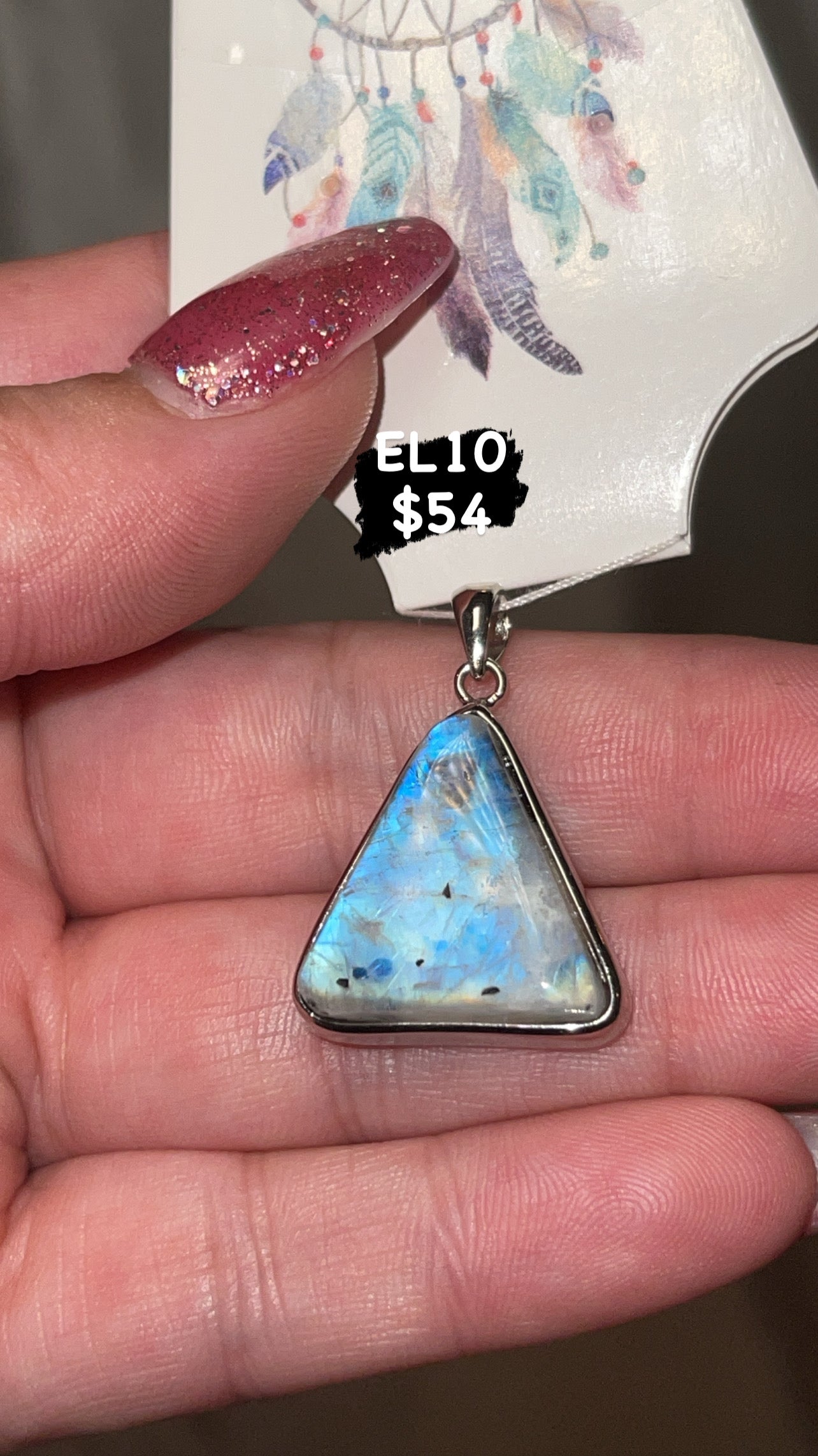 Rainbow Moonstone 925 Pendant (Choose Your Own!)