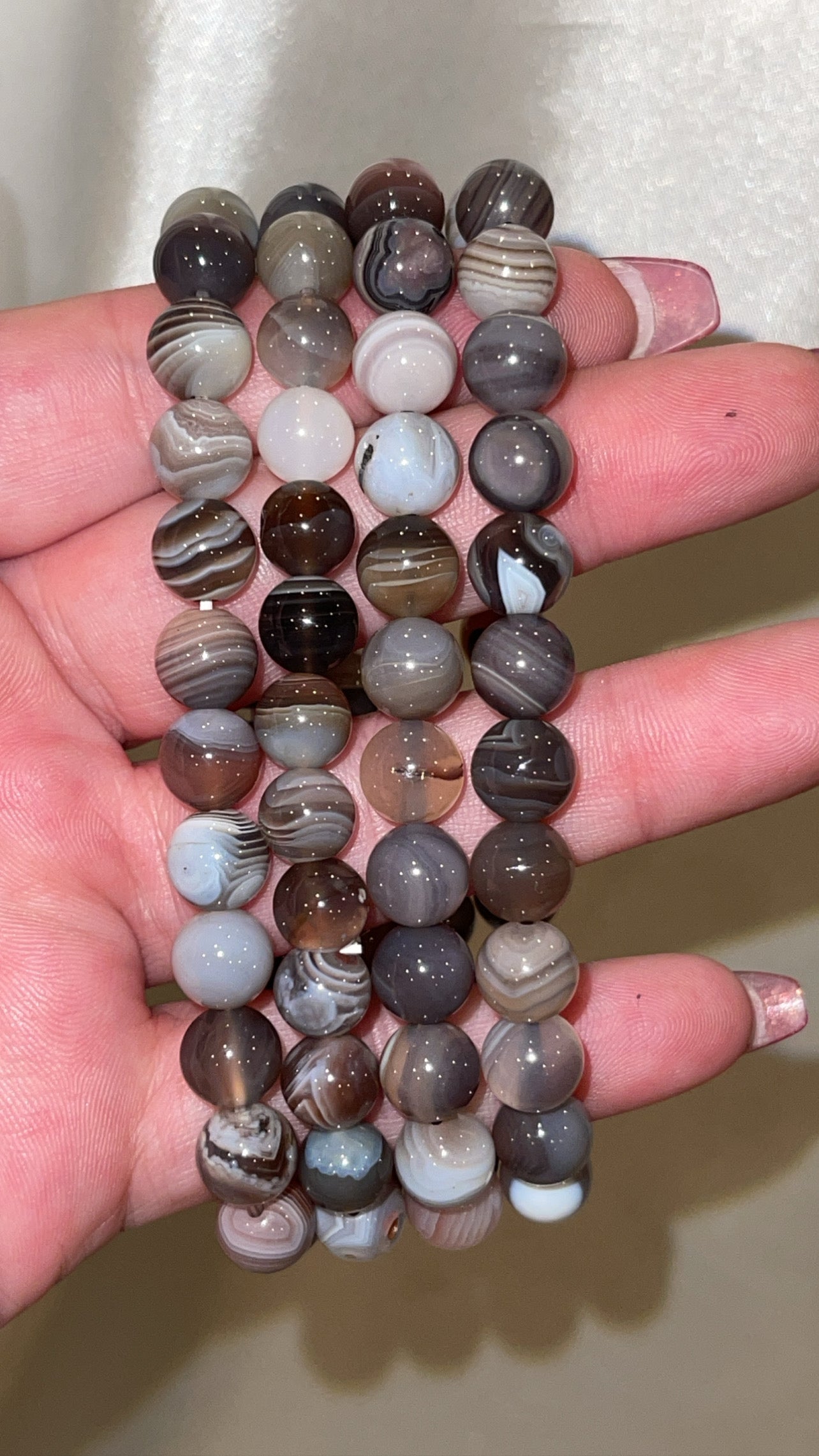 Botswana Agate Bracelet 6mm/8mm