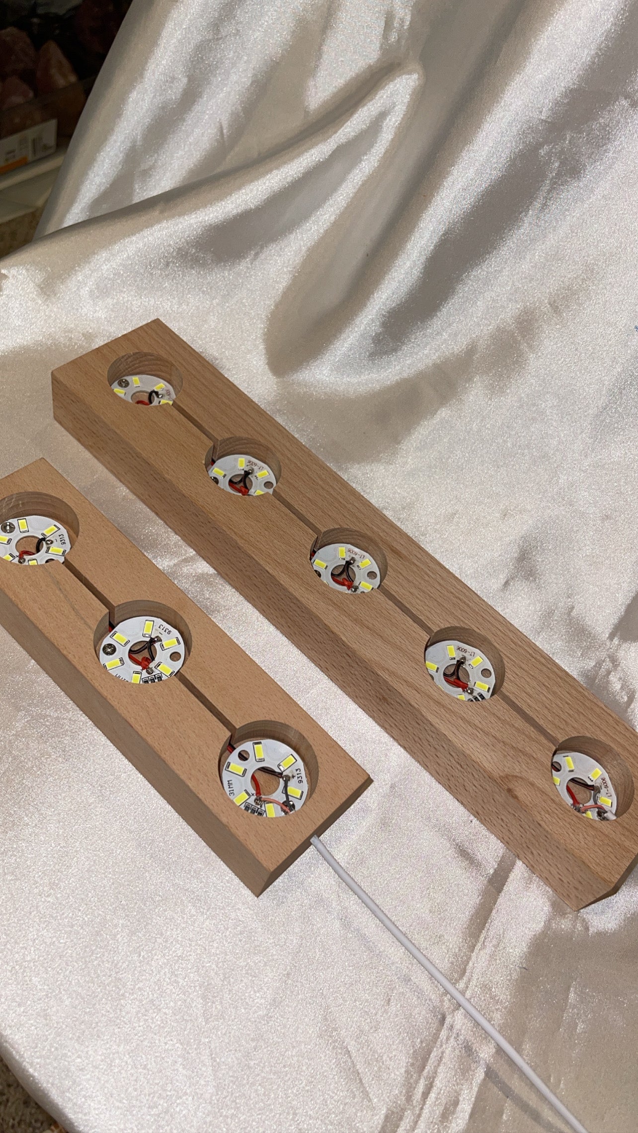 Wood Sphere Stand Light (Holds 3 or 5 spheres!)