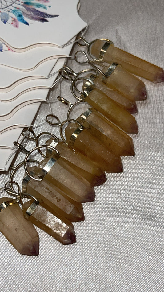 Golden Amethyst Point 925 Pendant (Choose Your Own!)