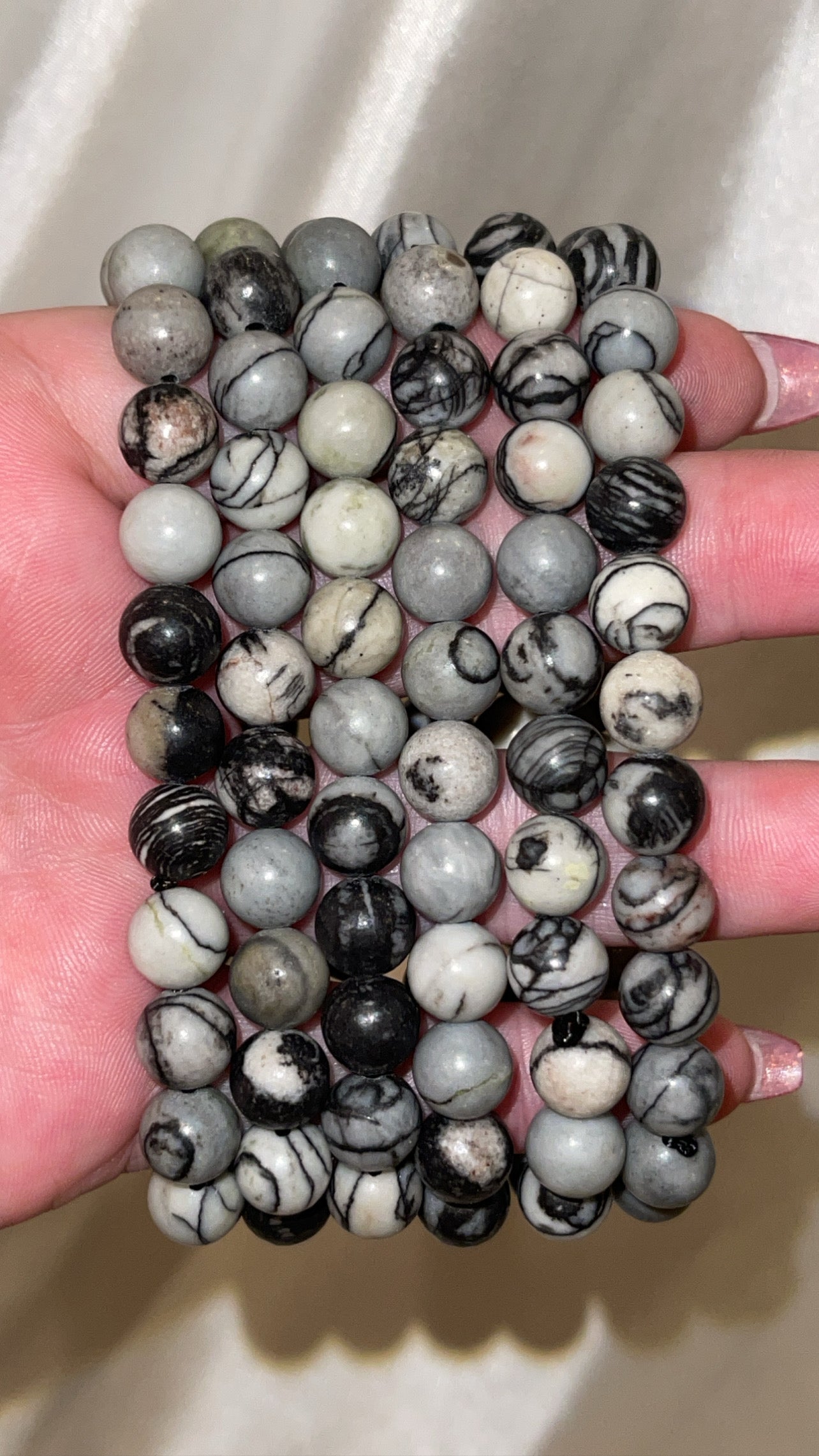 Spiderweb Jasper Bracelet 8mm