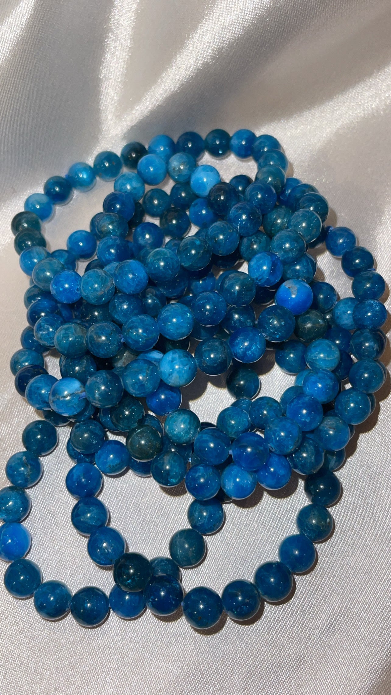 Blue Apatite Bracelet 8mm