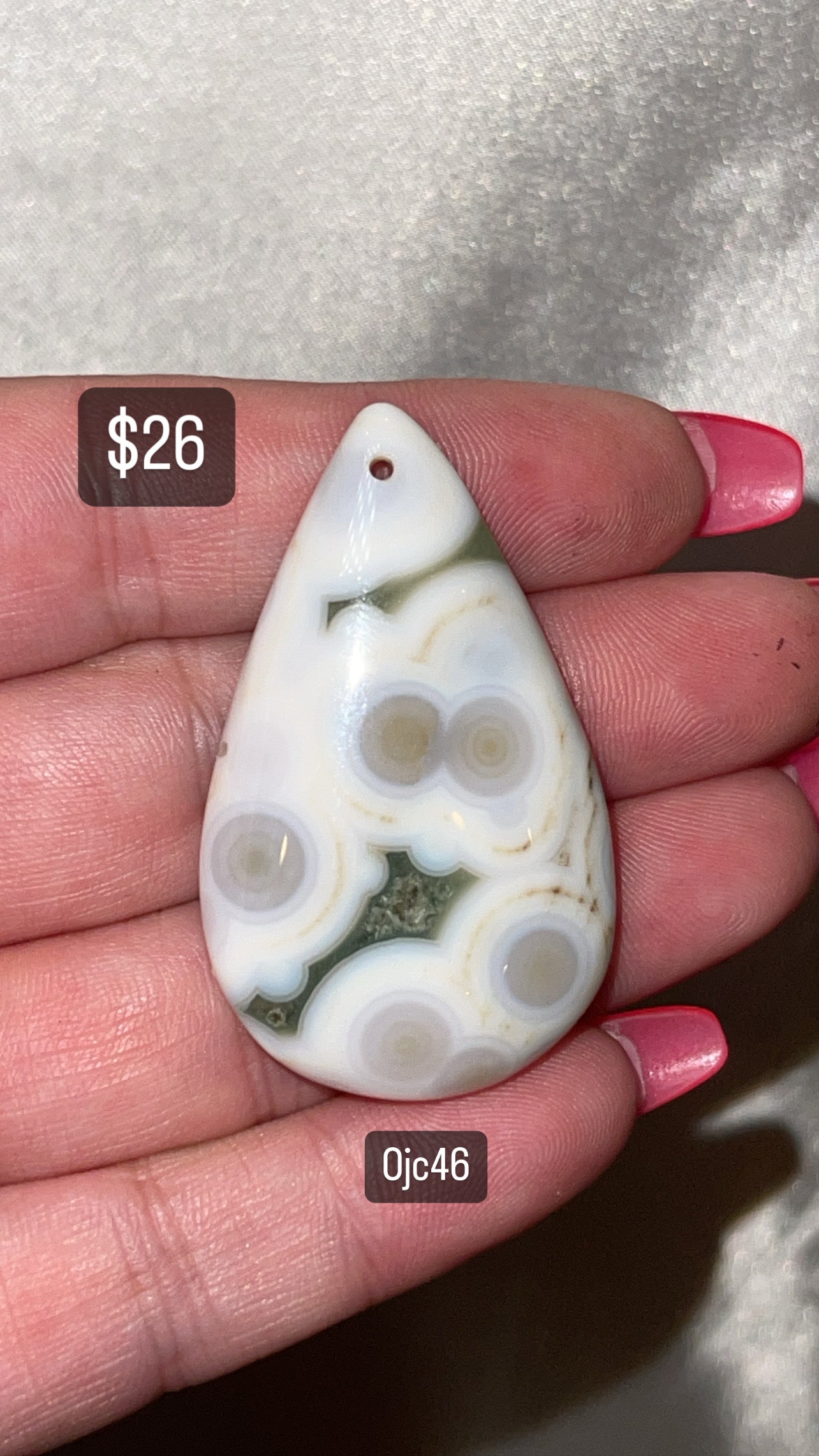 8th Vein Ocean Jasper Drilled Cabachon (Choose Your Own)
