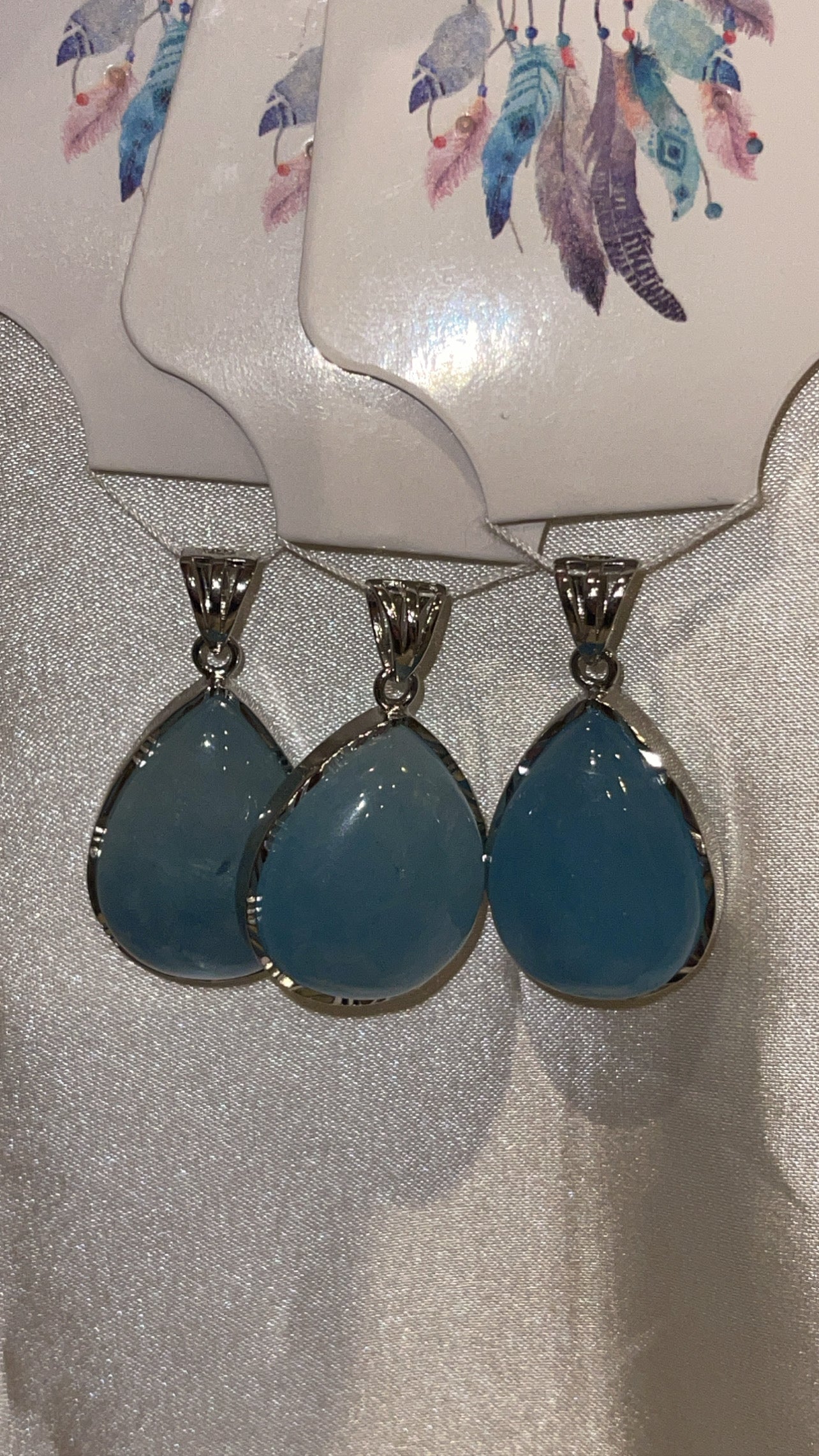 Aquamarine Teardrop 925 Pendant