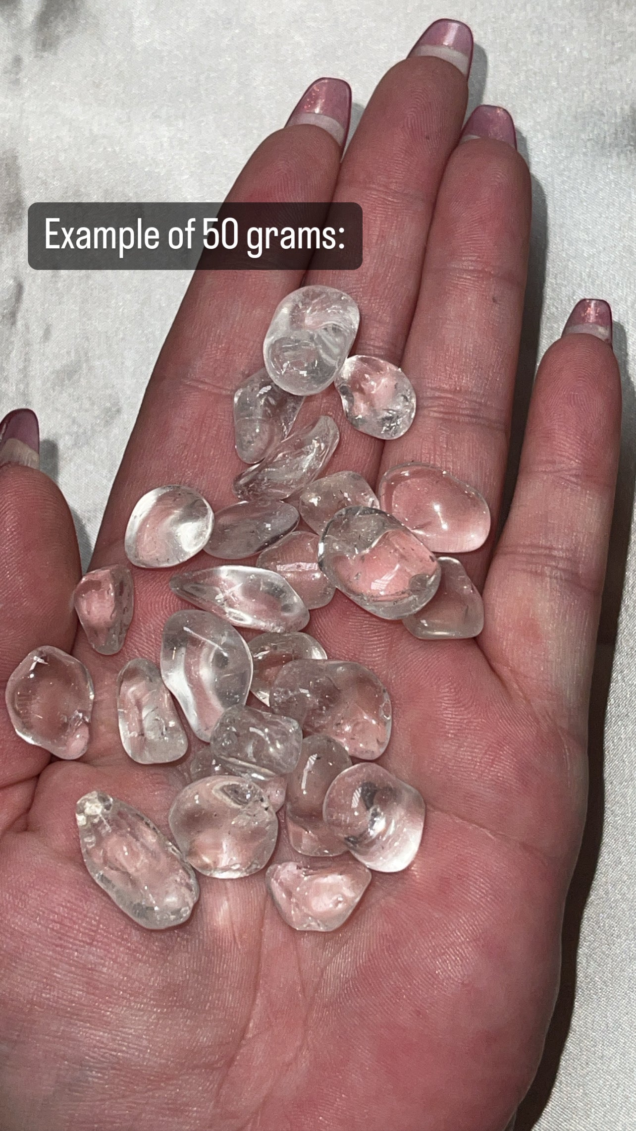 Clear Quartz 50gram/100gram Small Tumble Bundle