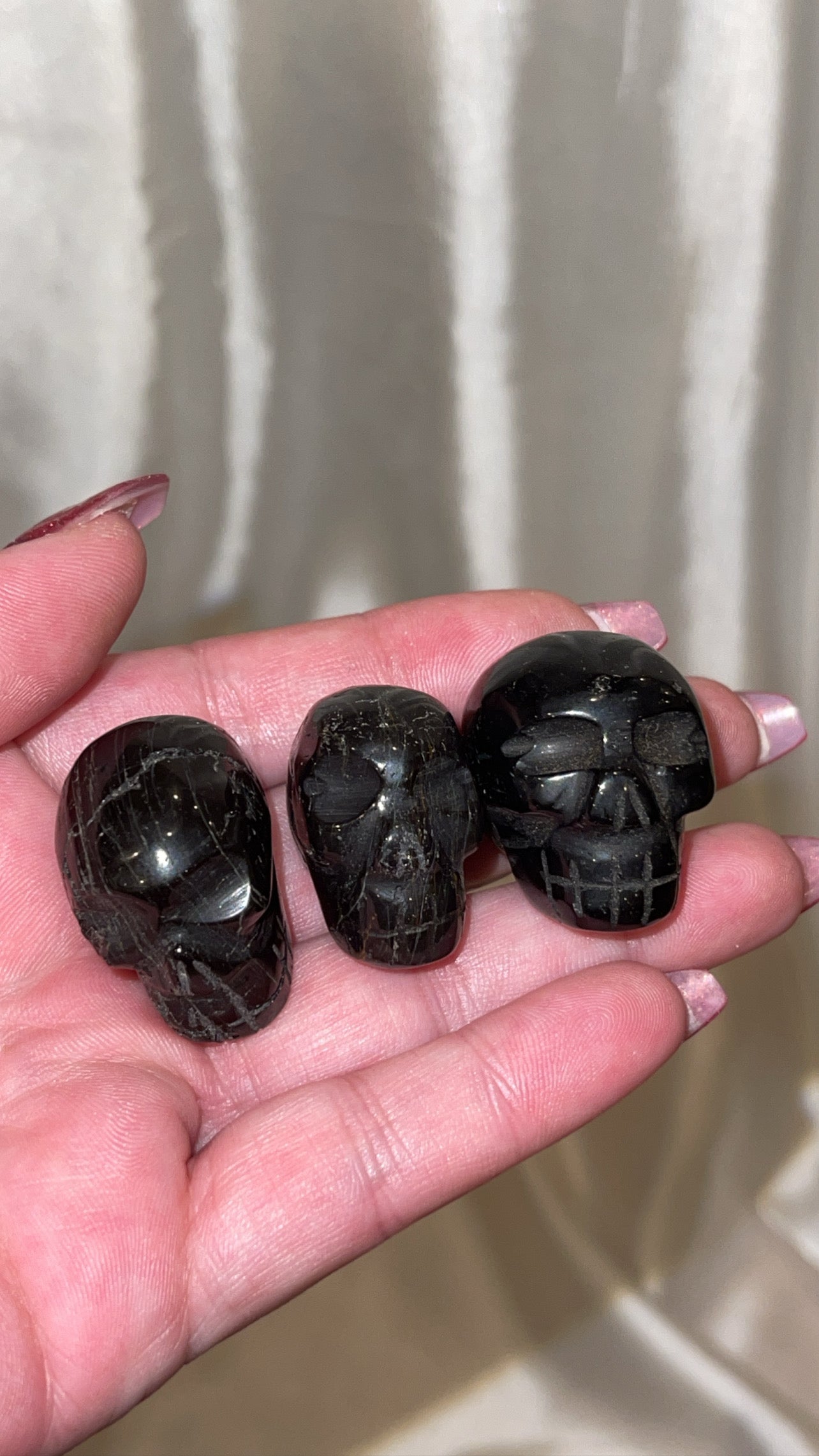 Black Tourmaline Small Skull