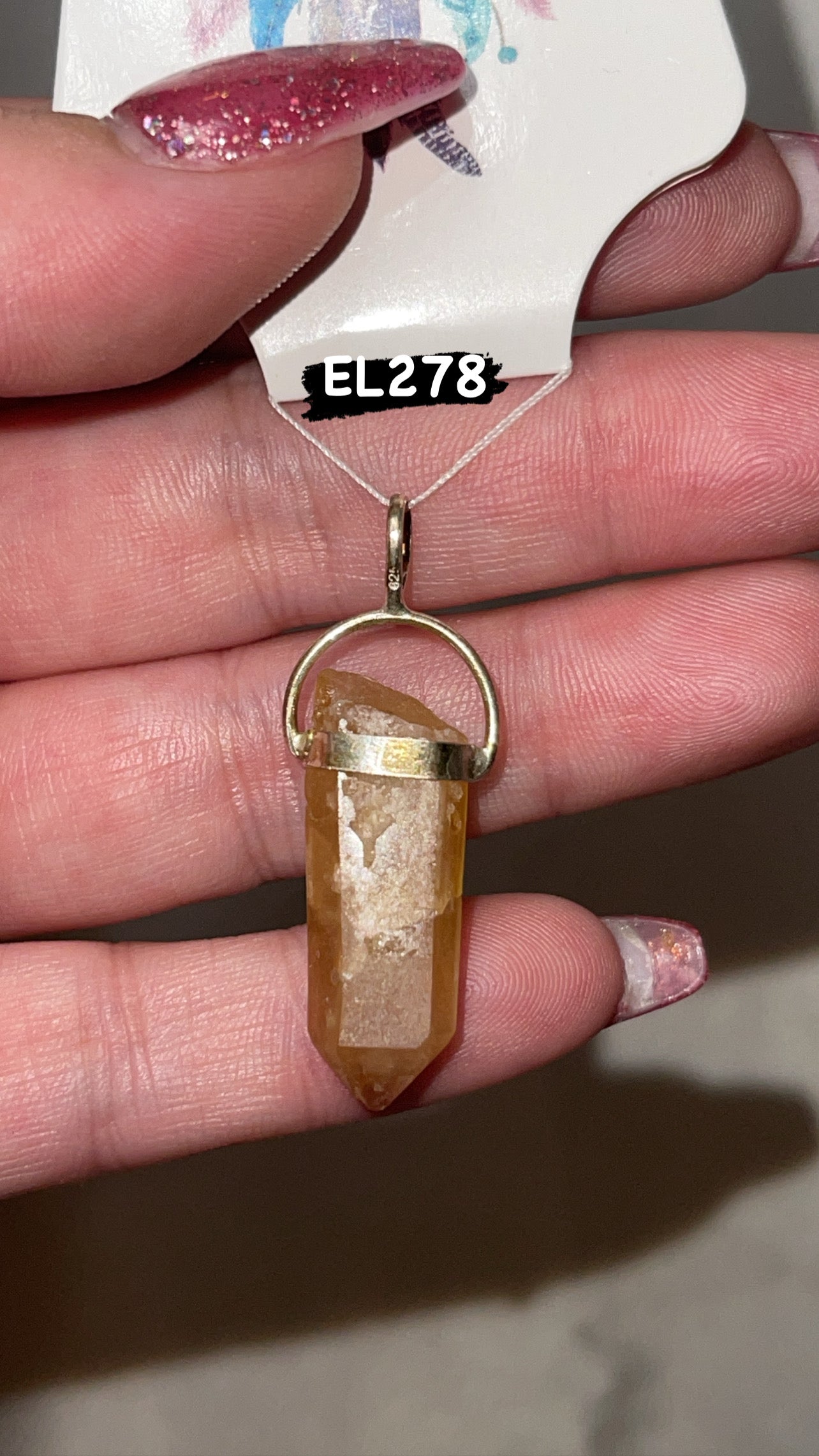 Golden Amethyst Point 925 Pendant (Choose Your Own!)
