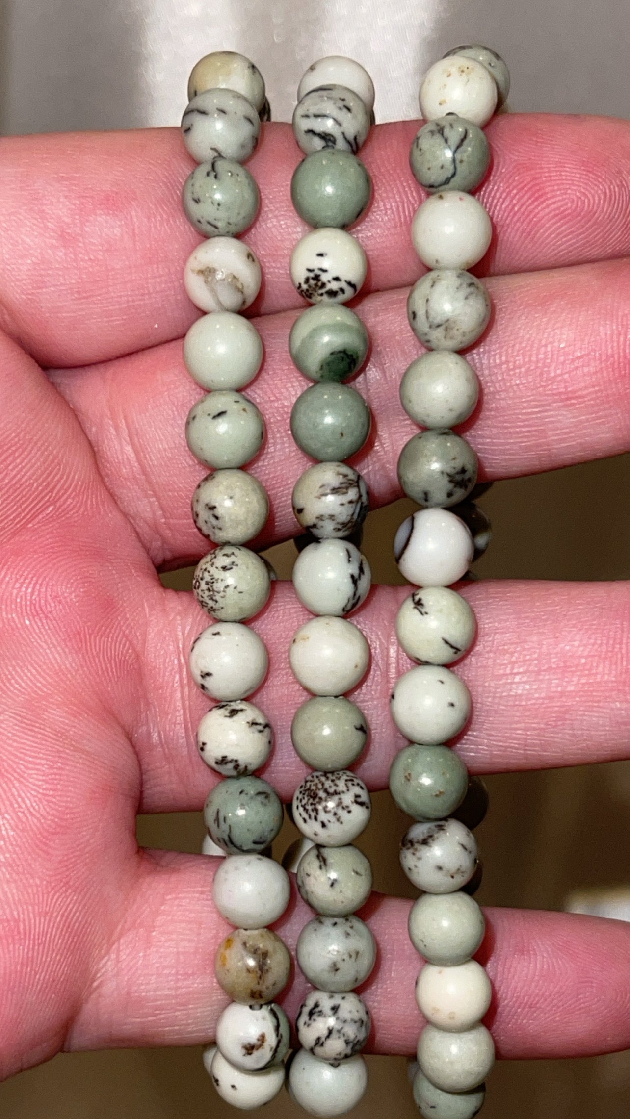 Dendritic Jade Bracelet 6mm