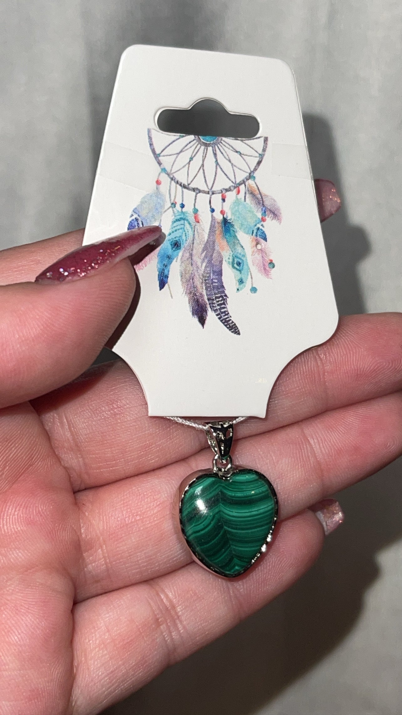 Malachite Heart Pendant