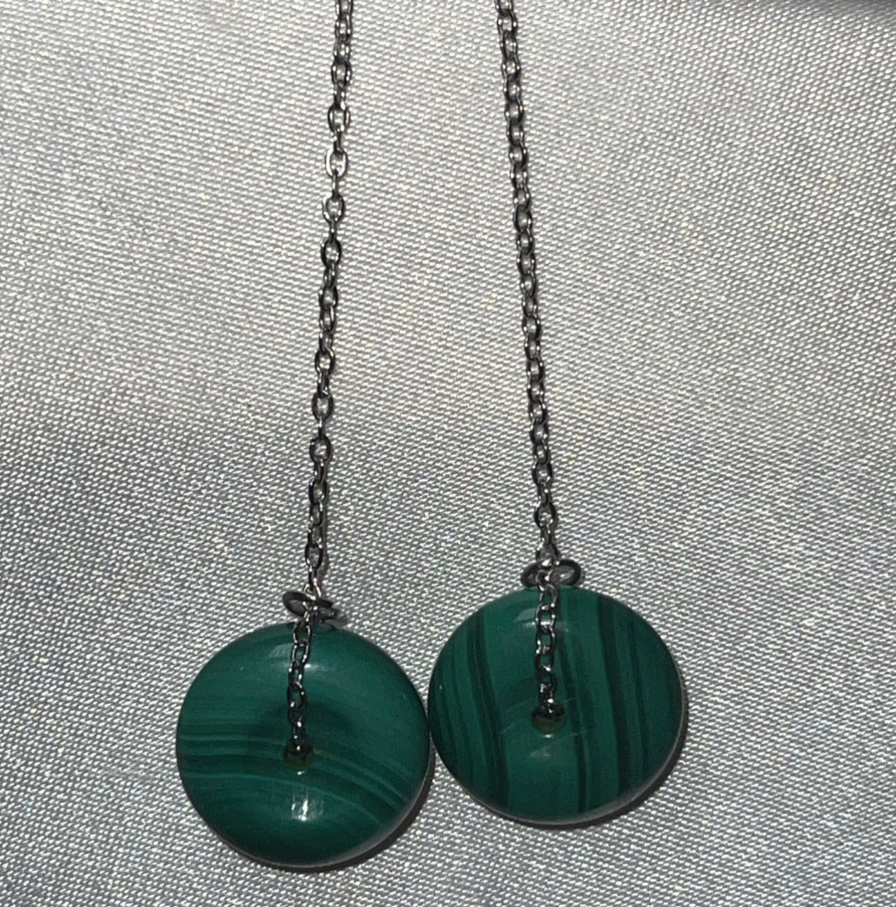 Crystal Donut Threader Earrings
