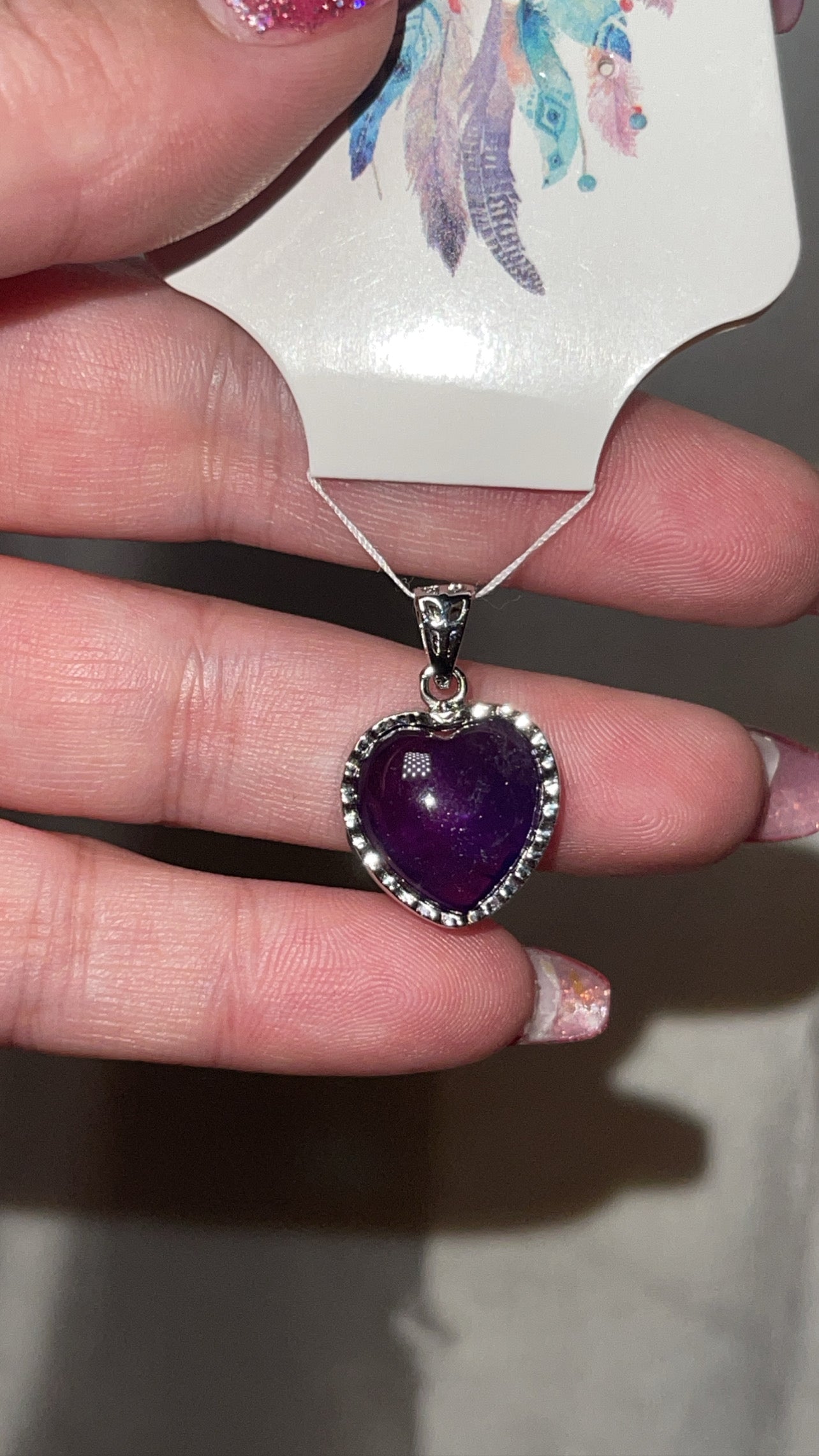 Amethyst Heart Pendant