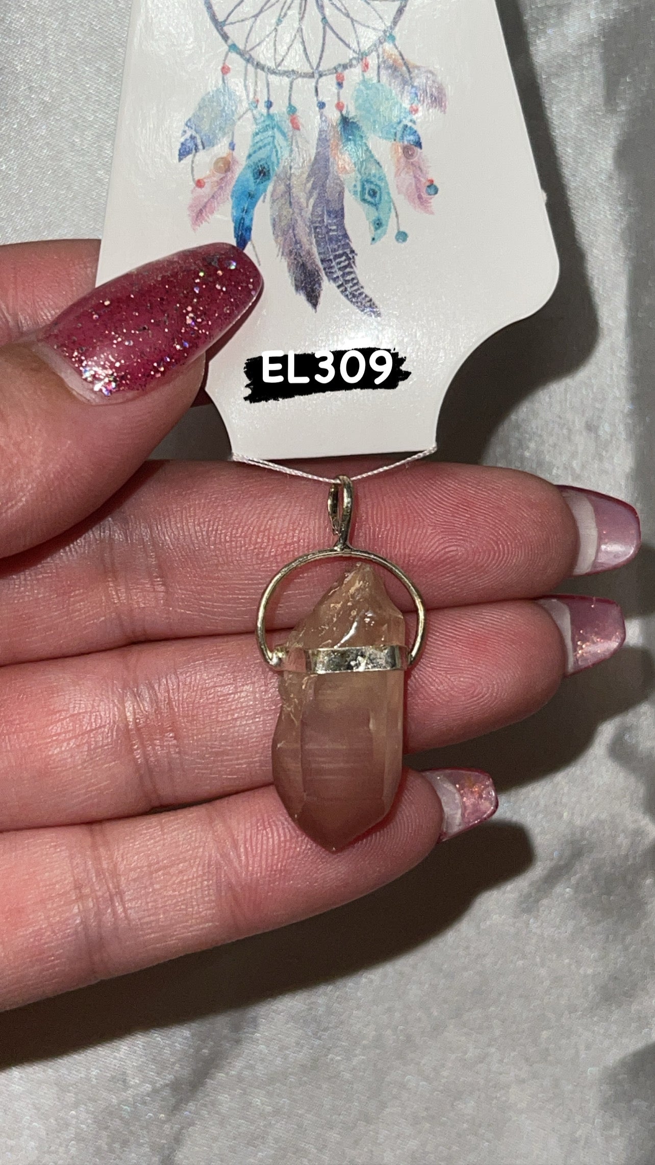 Pink Lithium Raw Point 925 Pendant (Choose Your Own!)