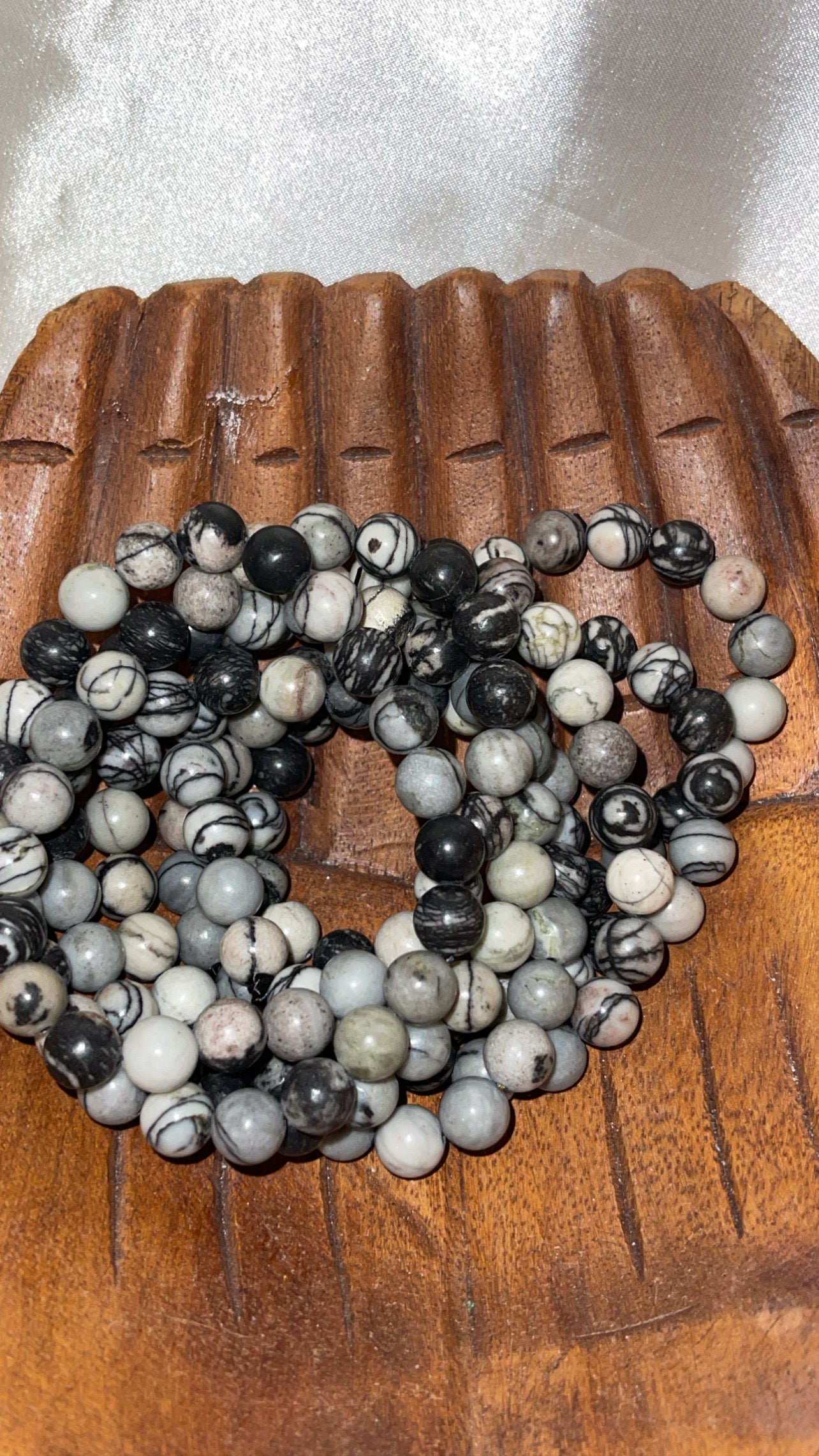 Spiderweb Jasper Bracelet 8mm