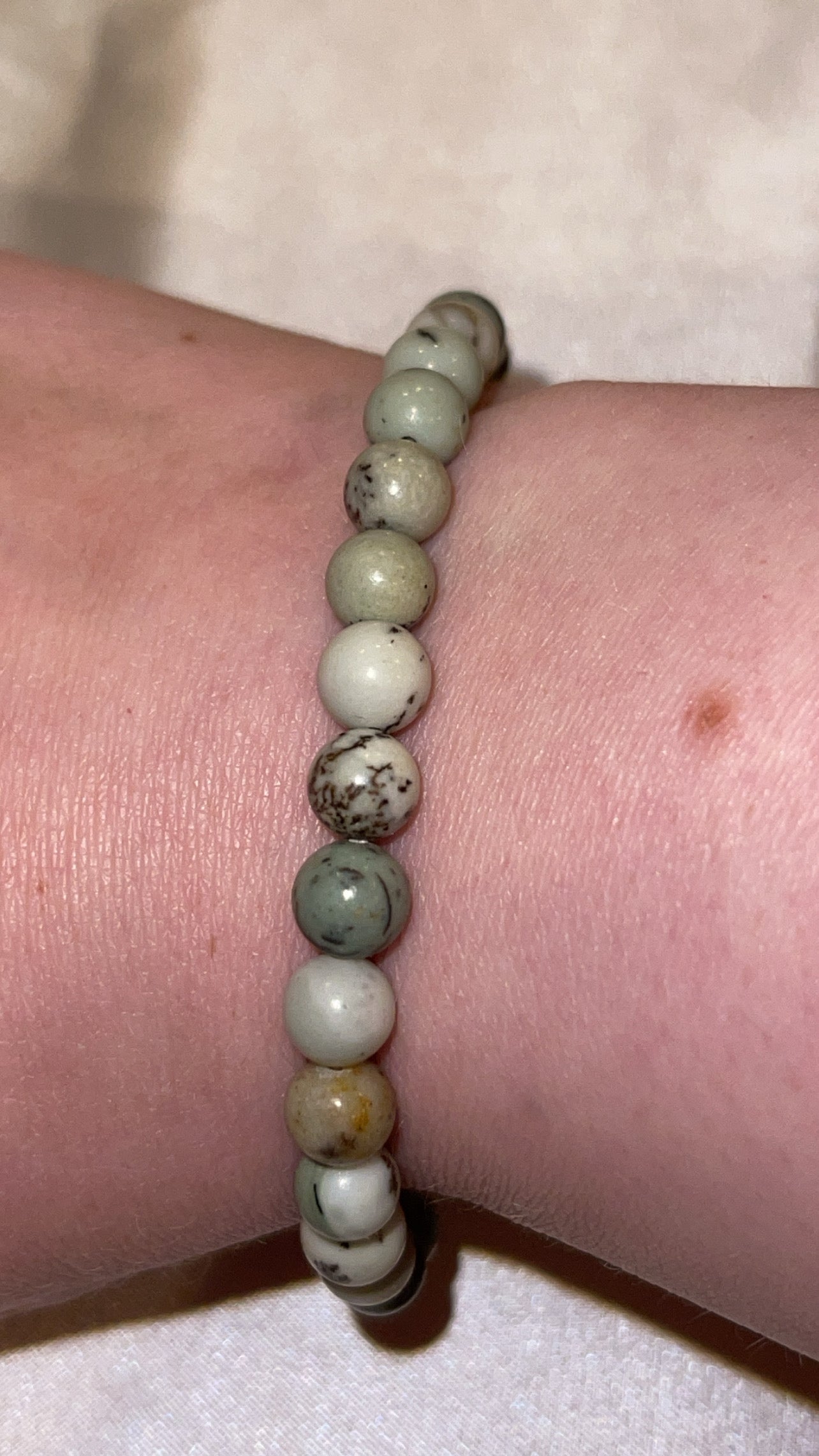 Dendritic Jade Bracelet 6mm