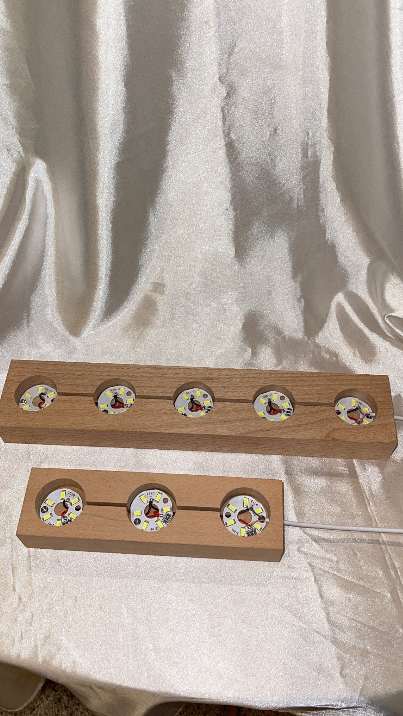 Wood Sphere Stand Light (Holds 3 or 5 spheres!)