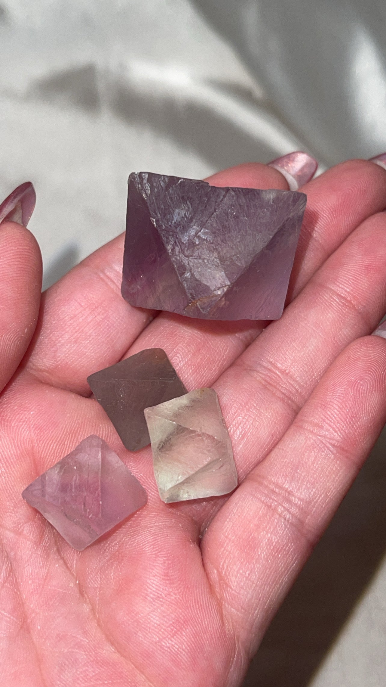 Fluorite Octahedron 50 gram Bundle Bag