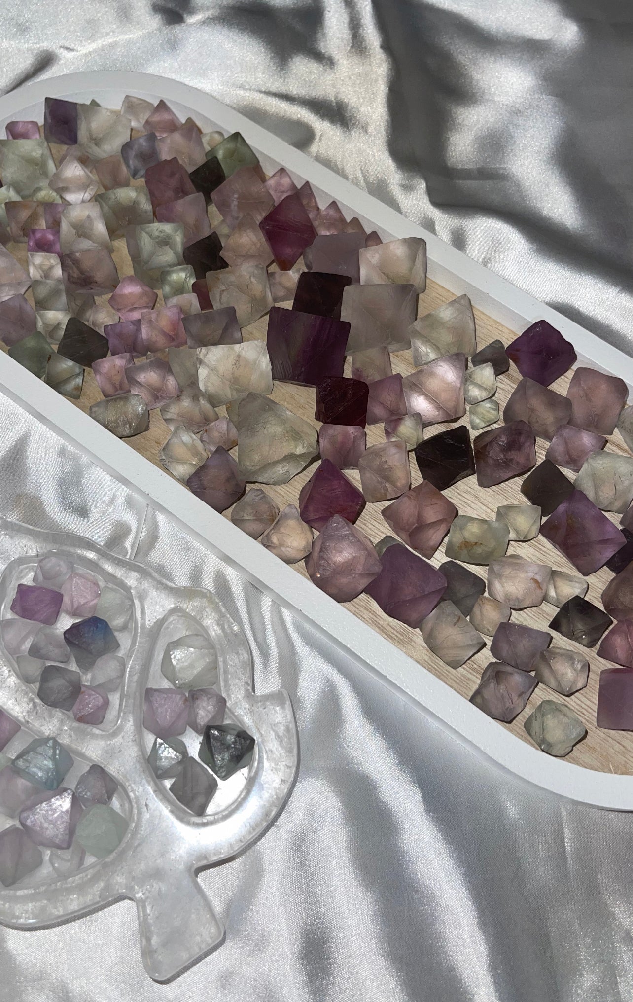 Fluorite Octahedron 50 gram Bundle Bag