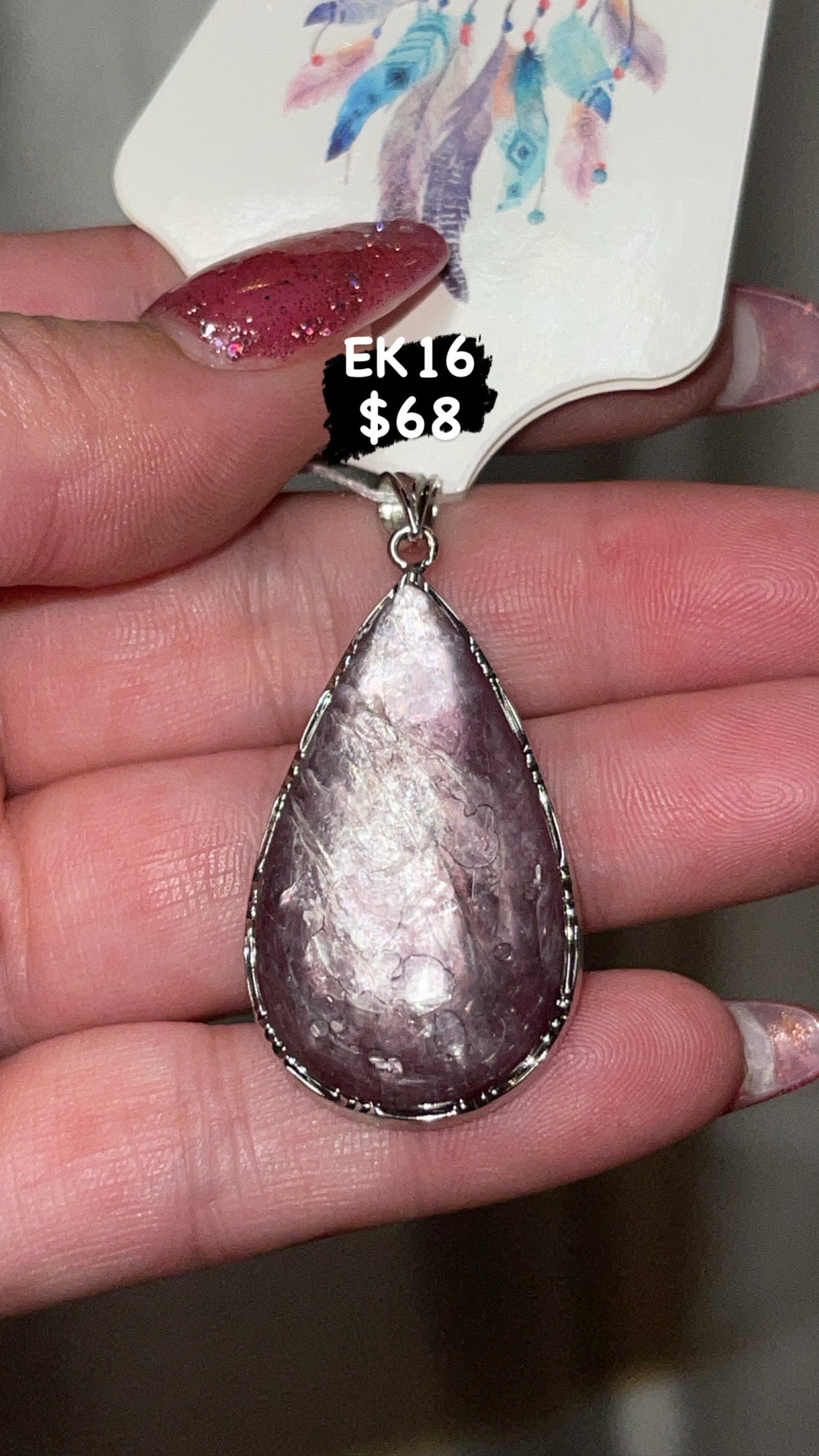 Gem Lepidolite Pendant (Choose Your Own!)