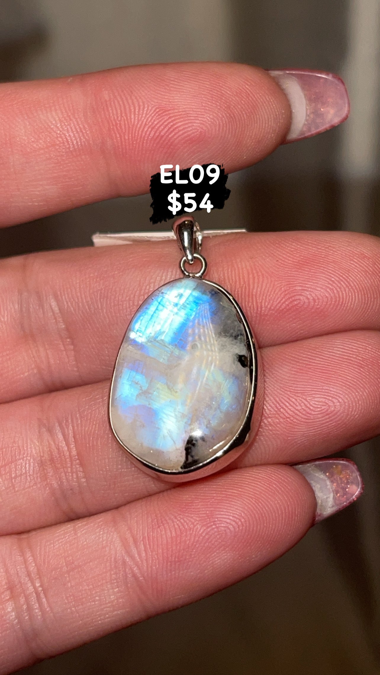 Rainbow Moonstone 925 Pendant (Choose Your Own!)