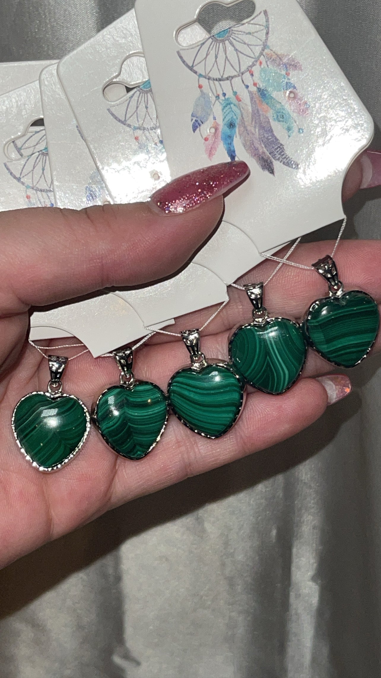 Malachite Heart Pendant