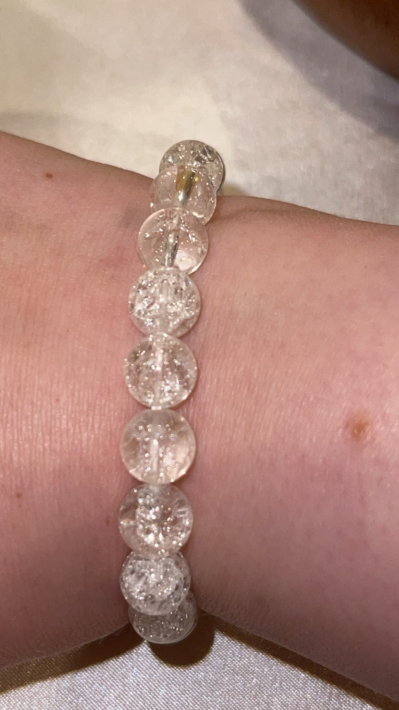 Fire & Ice Quartz Bracelet 8mm