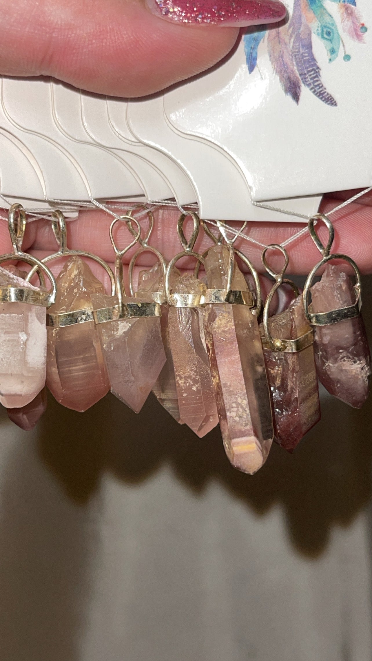 Pink Lithium Raw Point 925 Pendant (Choose Your Own!)