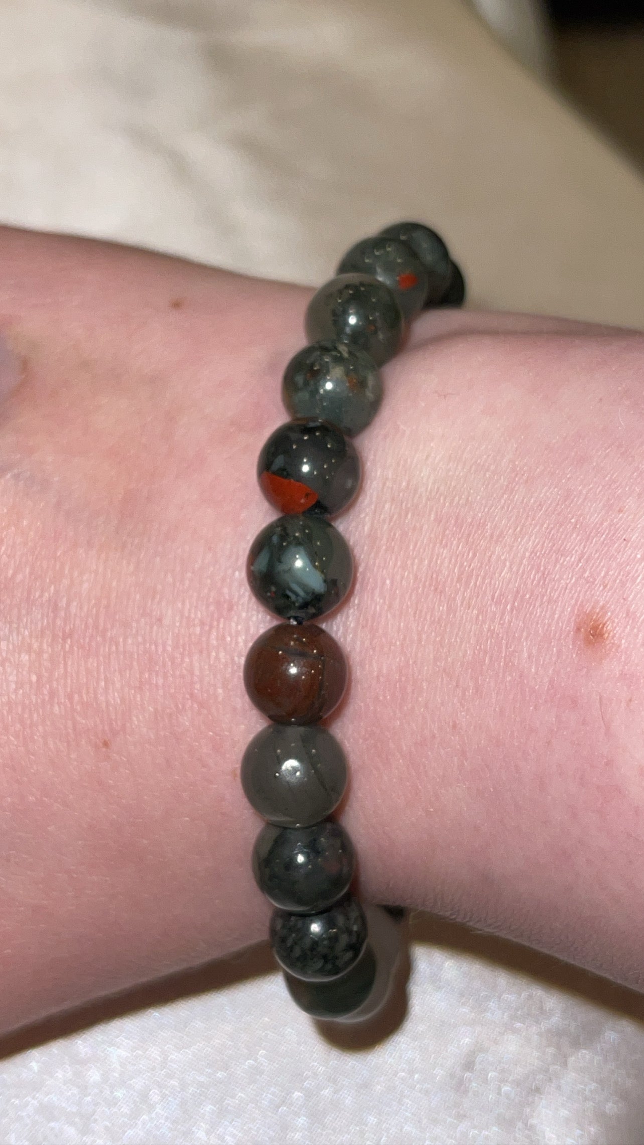 African Bloodstone Bracelet 8mm