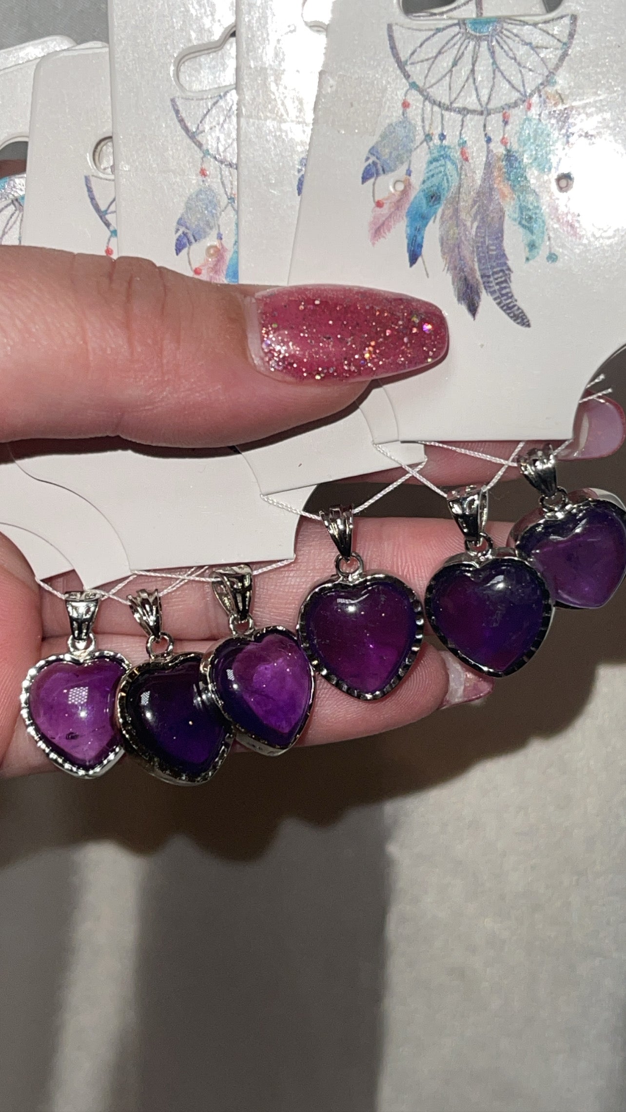 Amethyst Heart Pendant