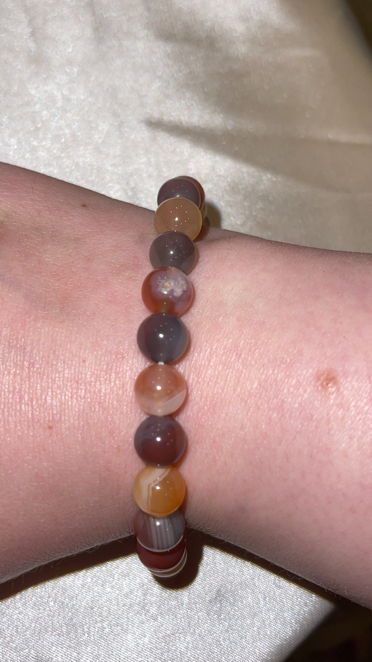 Pink Brazilian Agate Bracelet 8mm
