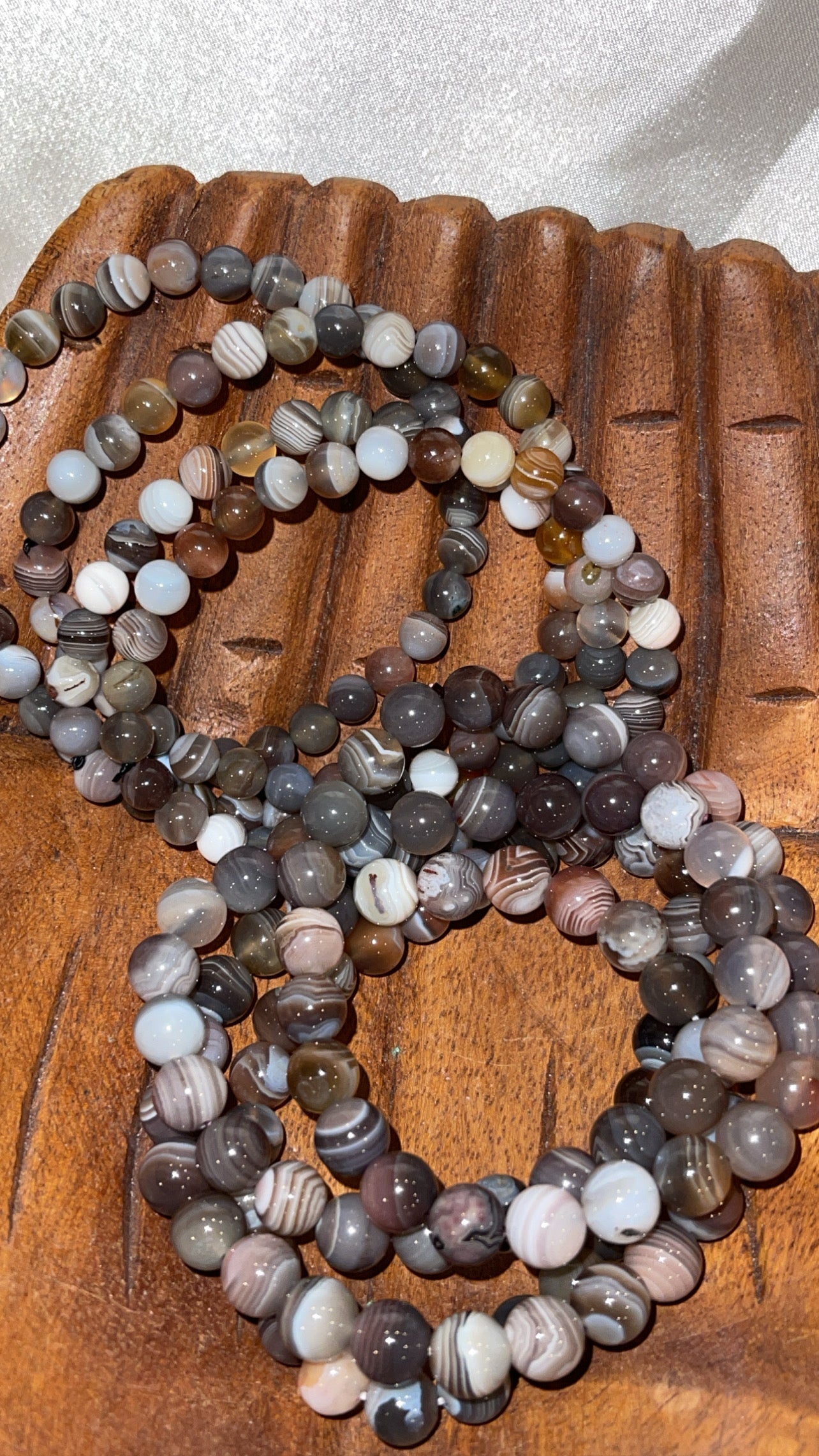 Botswana Agate Bracelet 6mm/8mm