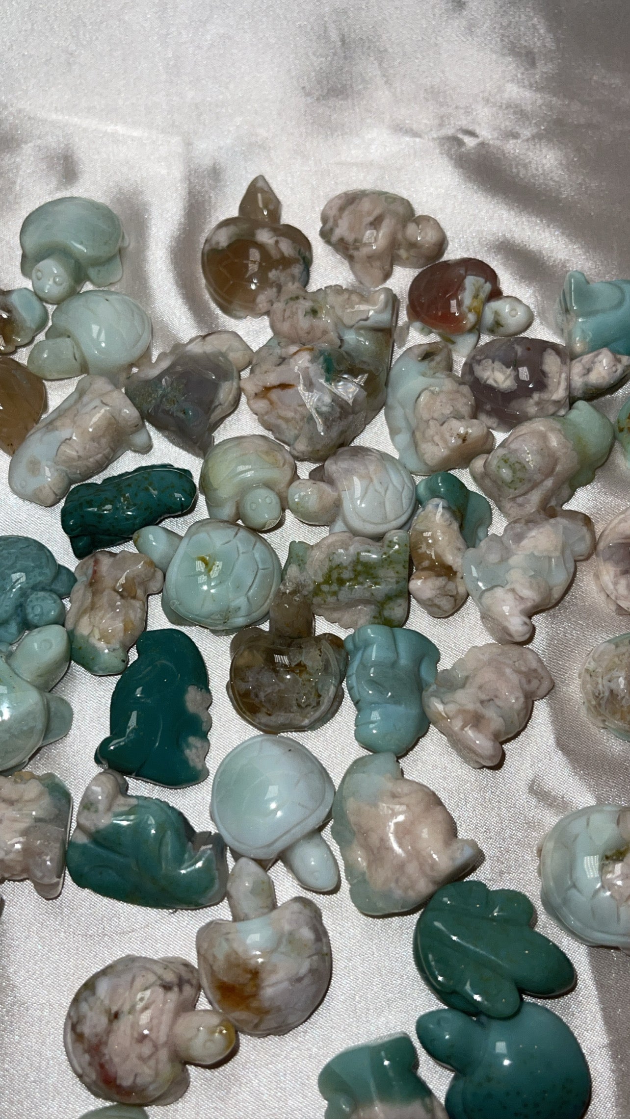 Green Flower Agate Animal