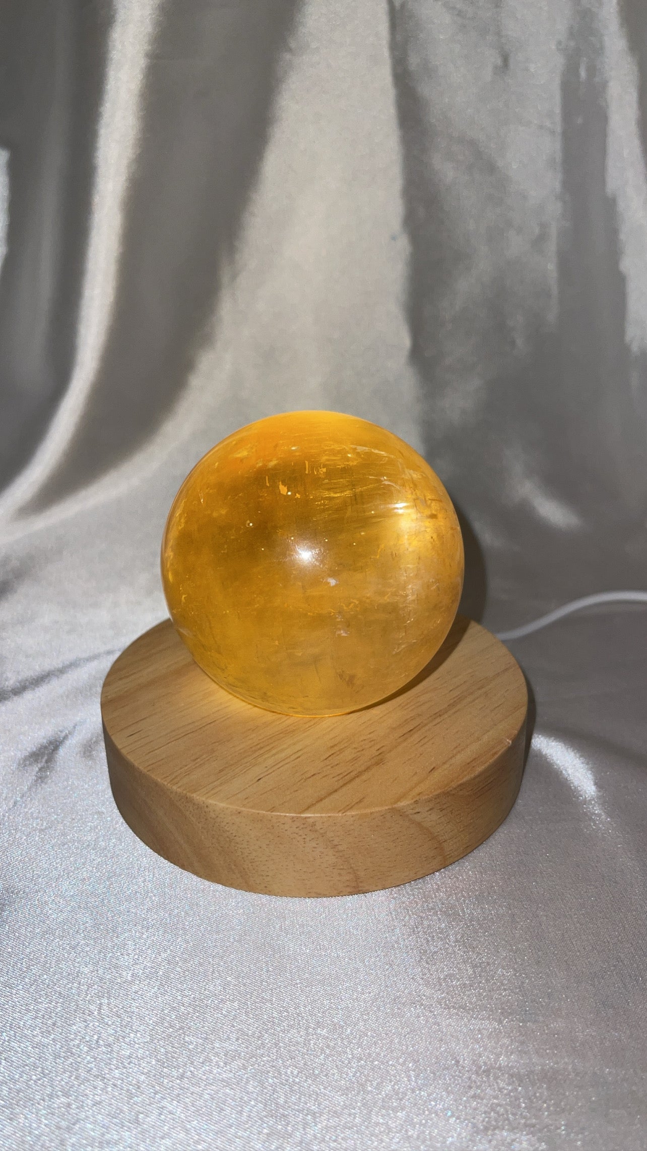 Wood Sphere Stand Light Base