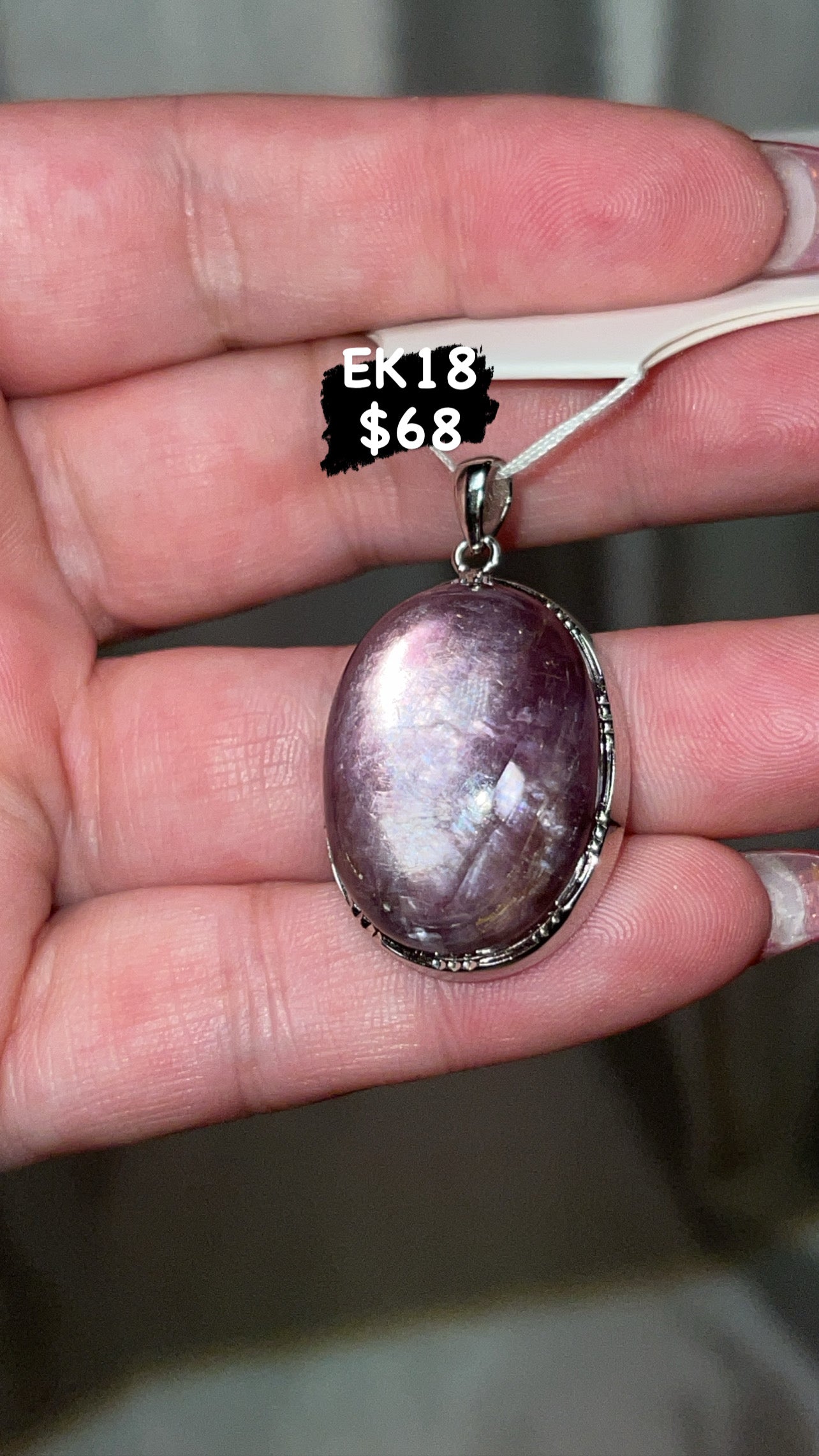 Gem Lepidolite Pendant (Choose Your Own!)
