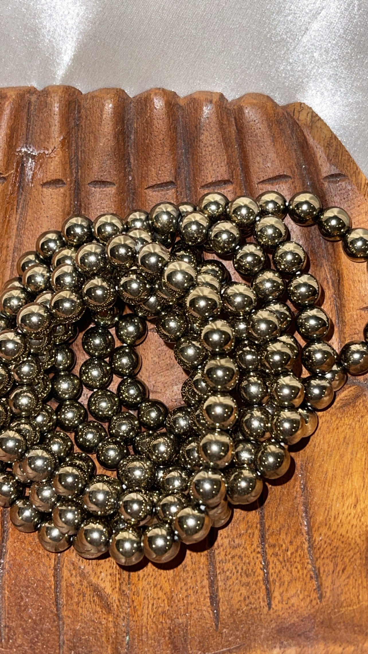 Golden Pyrite (Chalcopyrite) Bracelet 8mm