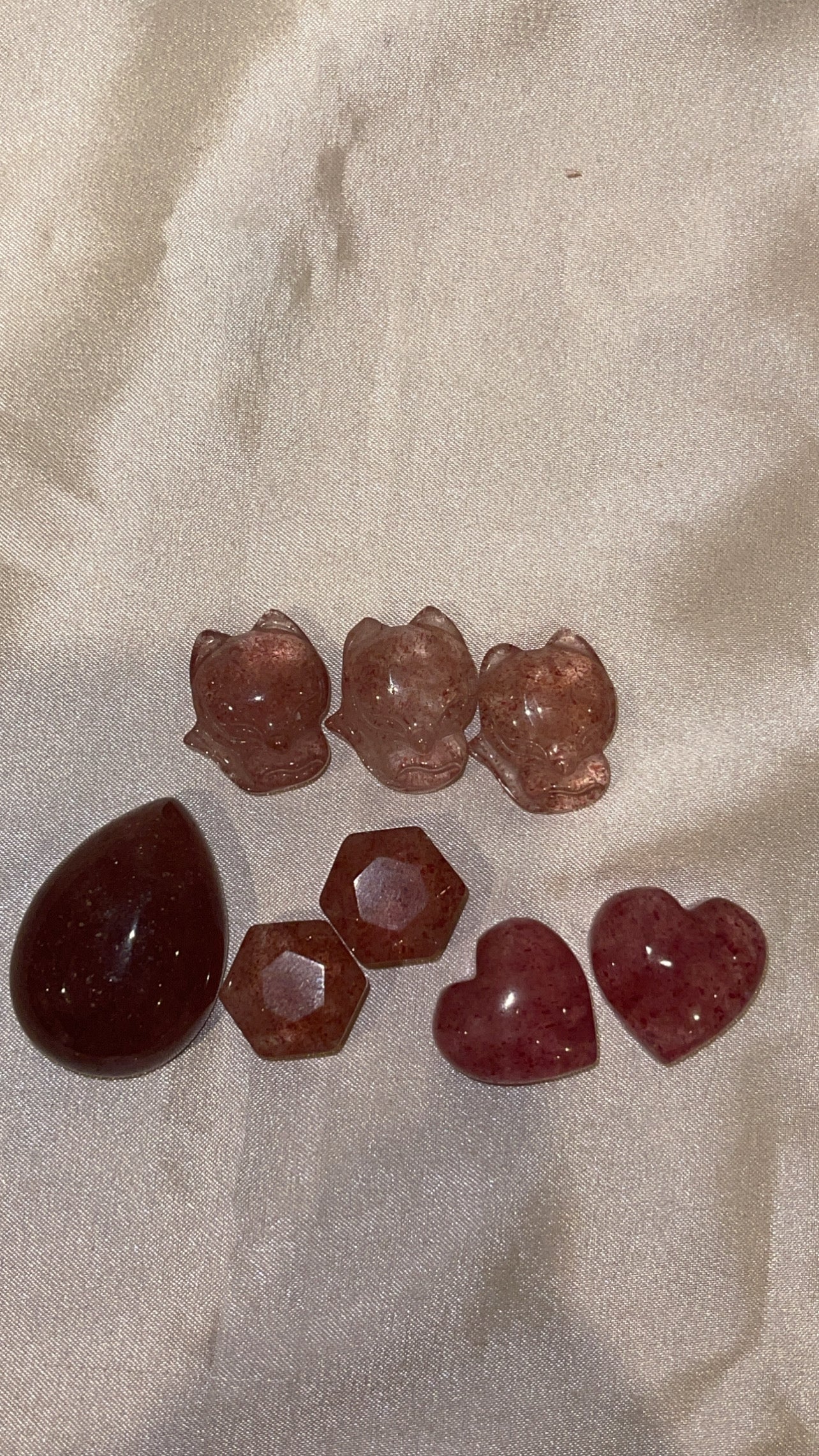 Strawberry Quartz Mini Carvings