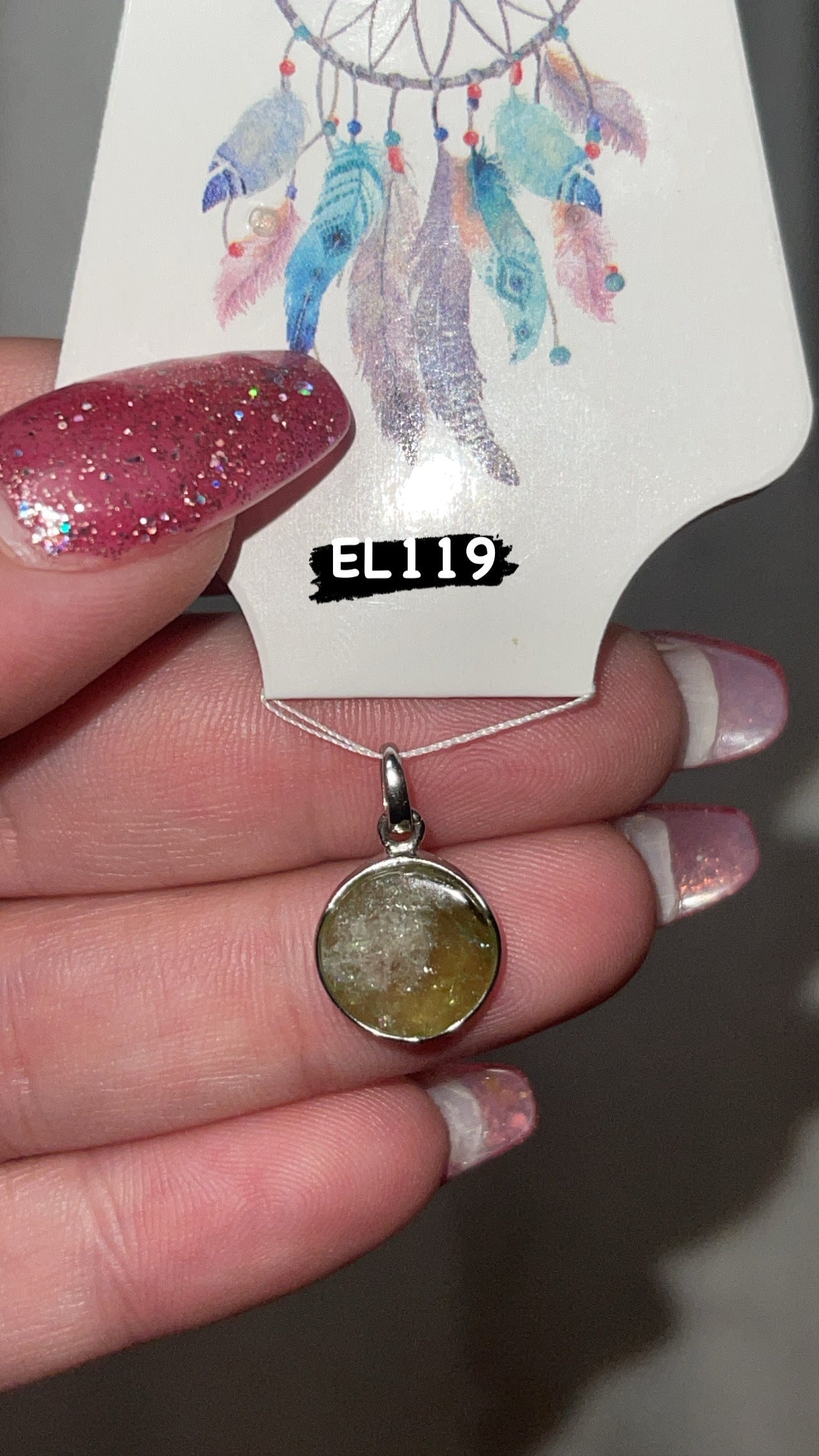 Watermelon Tourmaline Slice 925 Pendant (Choose Your Own!)