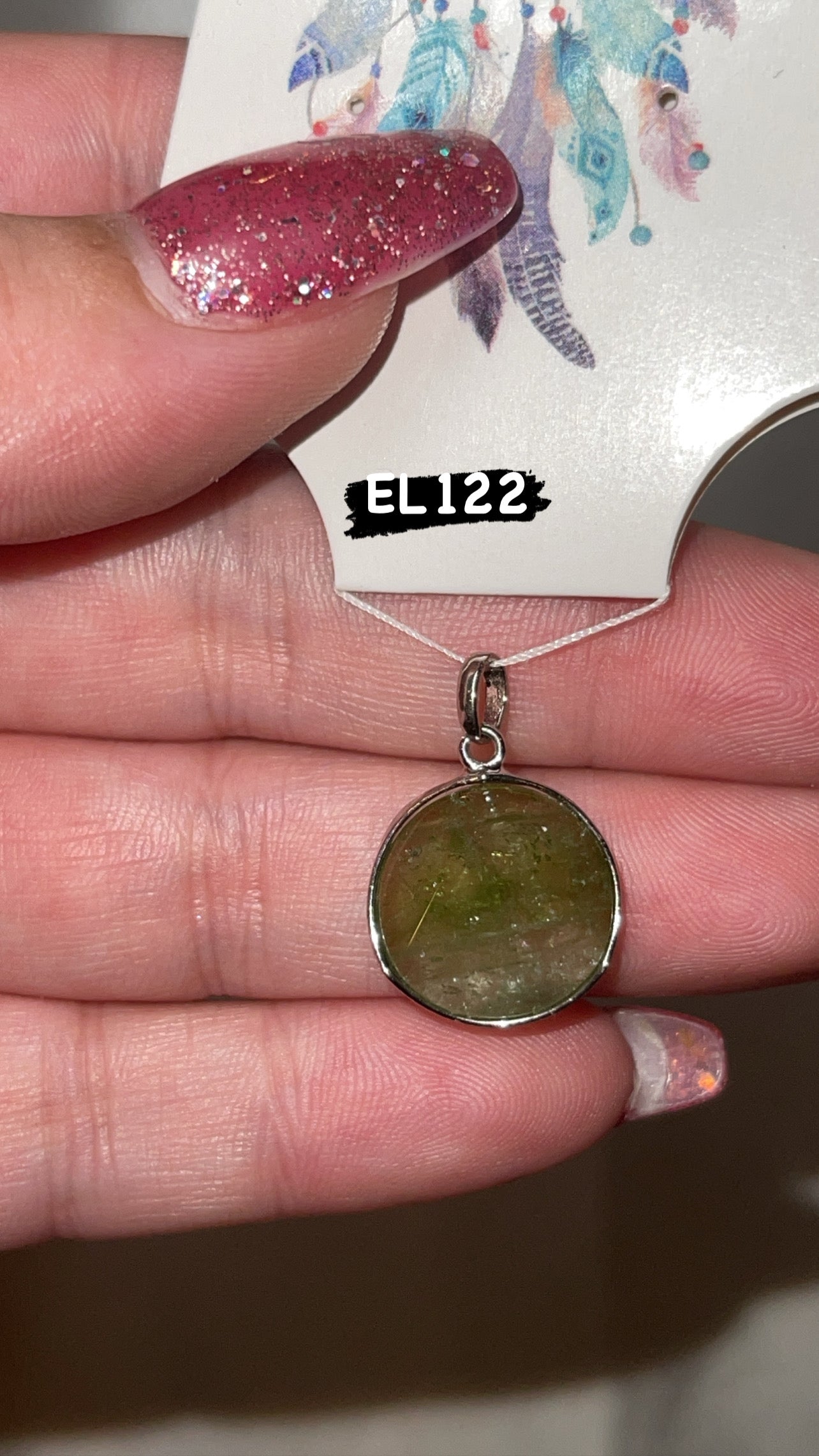 Watermelon Tourmaline Slice 925 Pendant (Choose Your Own!)