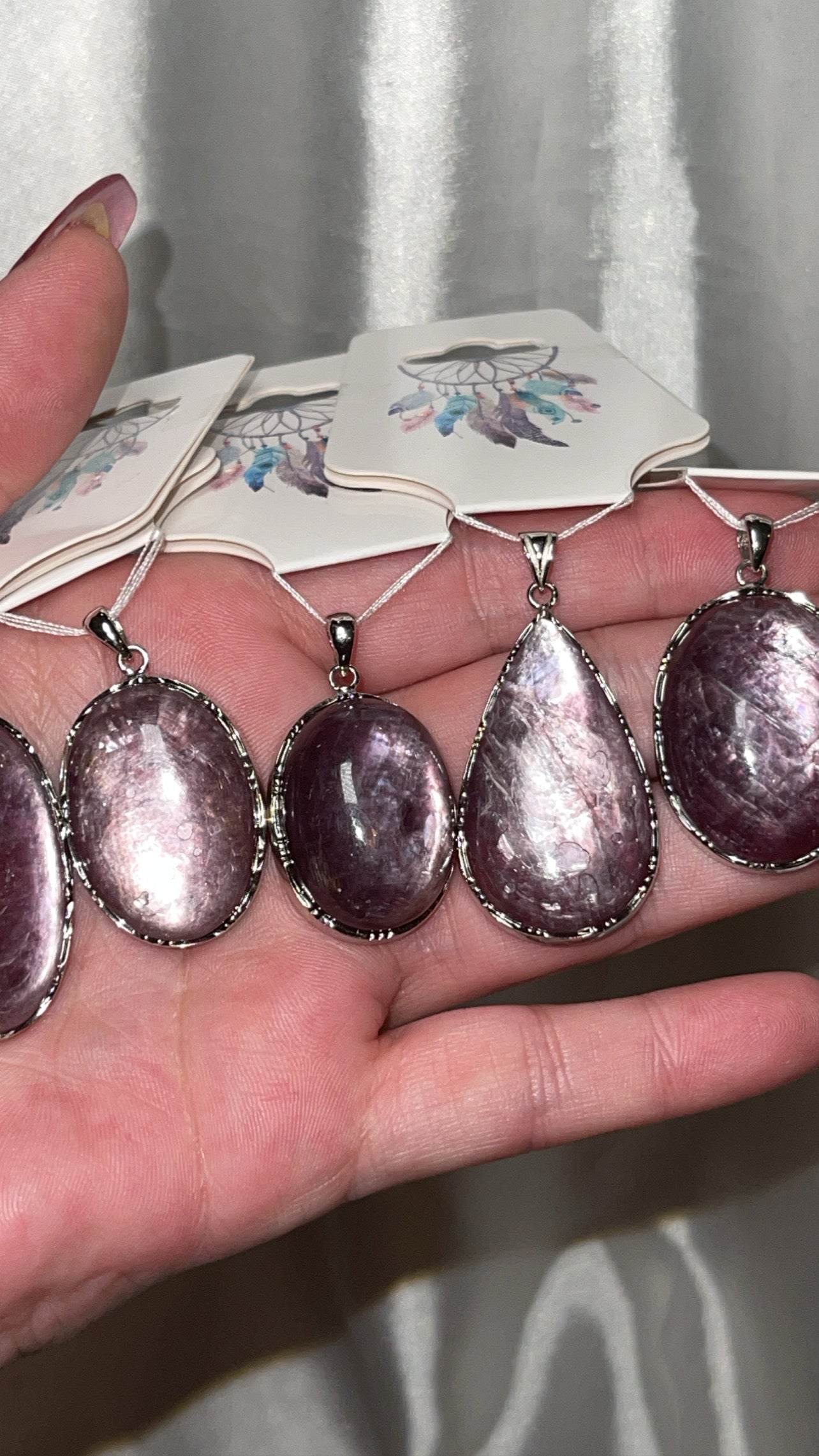 Gem Lepidolite Pendant (Choose Your Own!)
