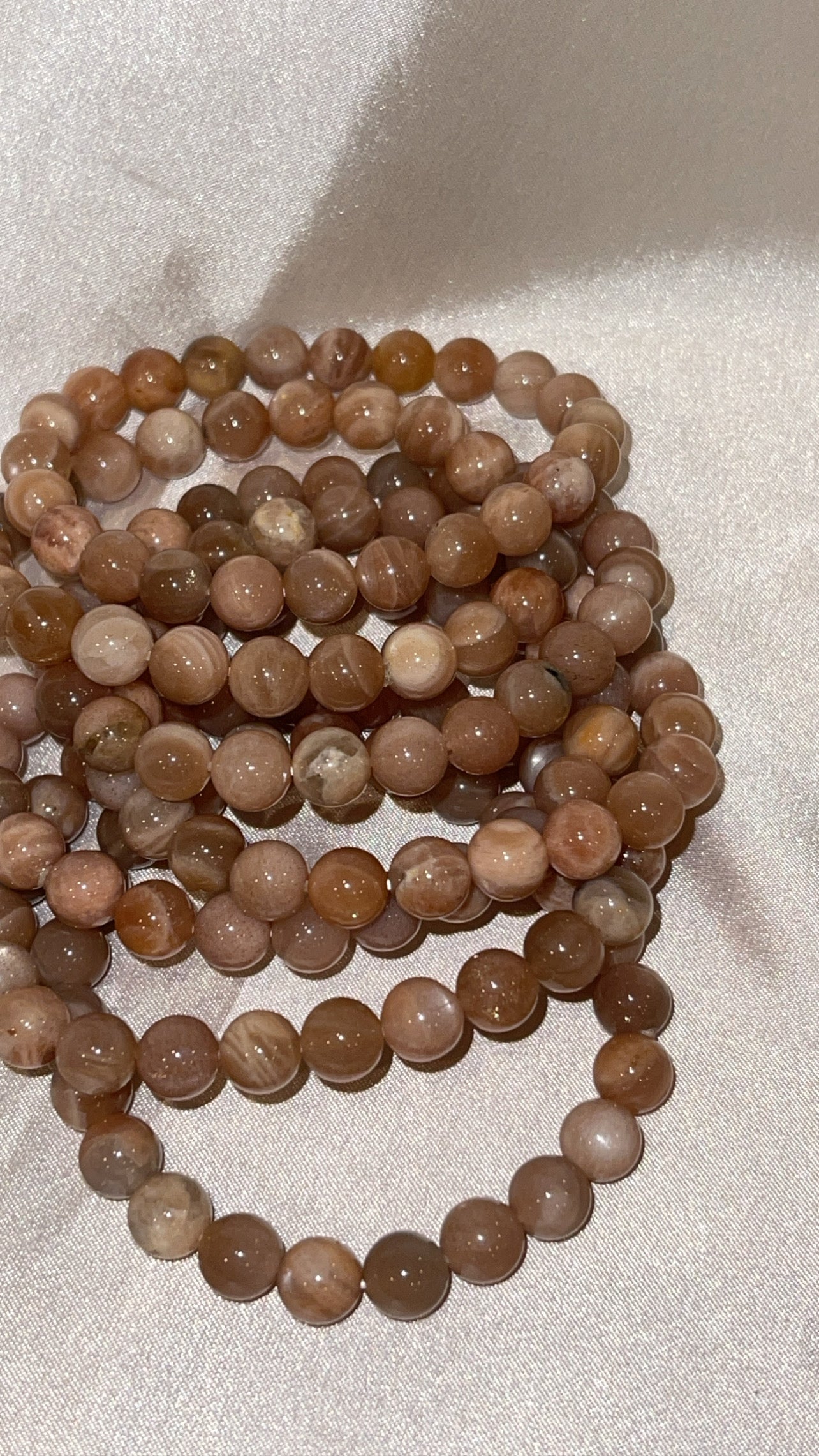Sunstone Moonstone Bracelet 8mm
