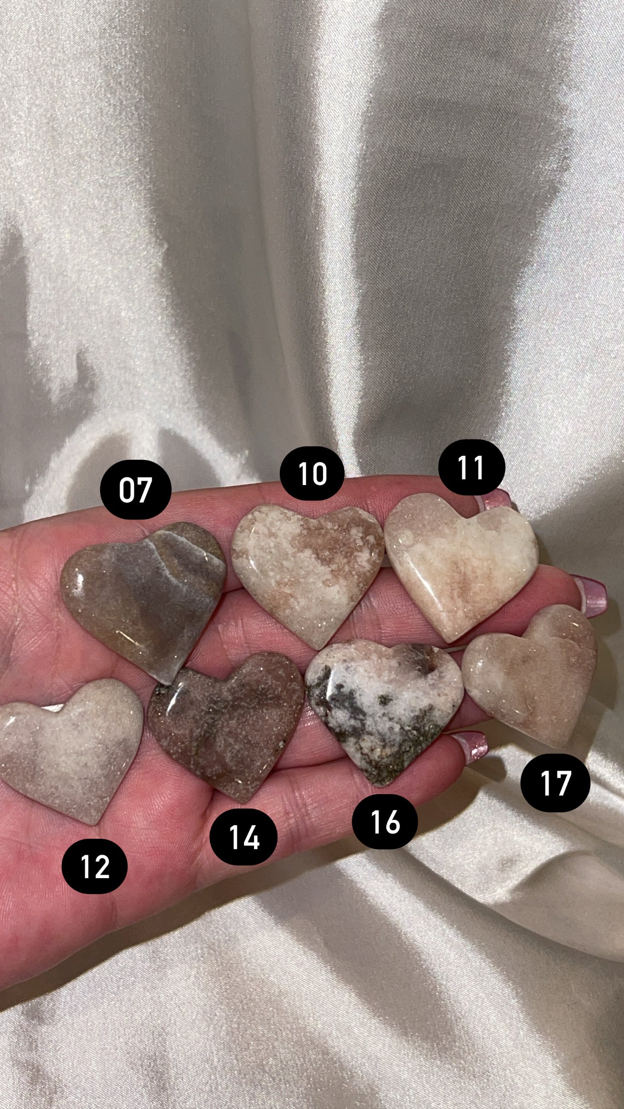 Pink Amethyst Small Heart (Choose Your Own)