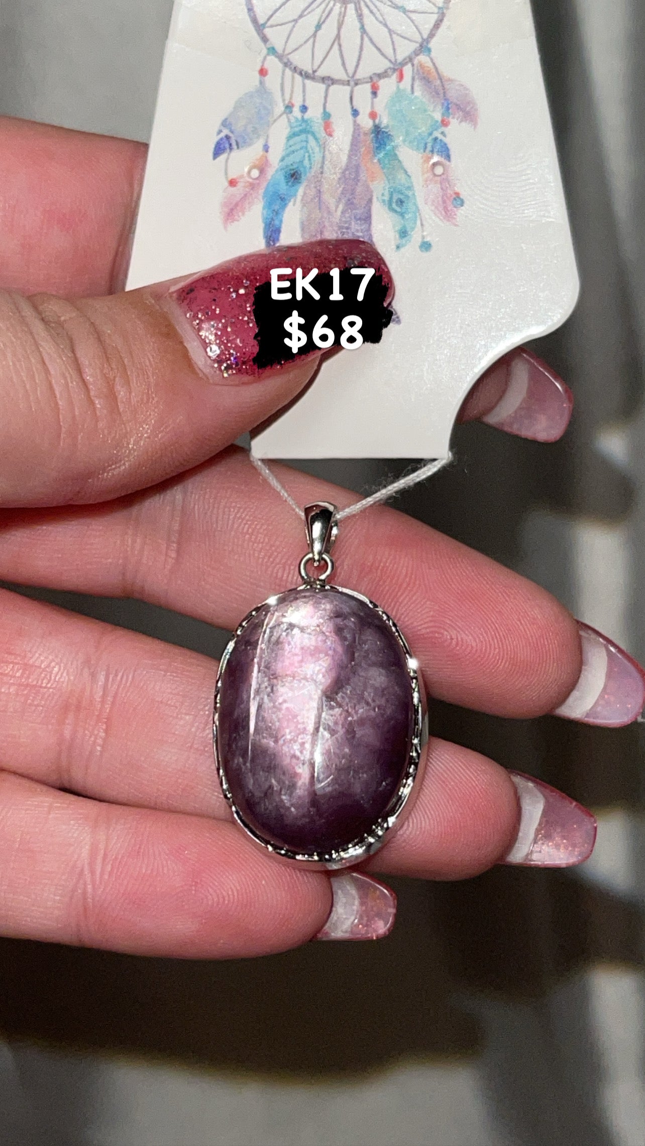 Gem Lepidolite Pendant (Choose Your Own!)